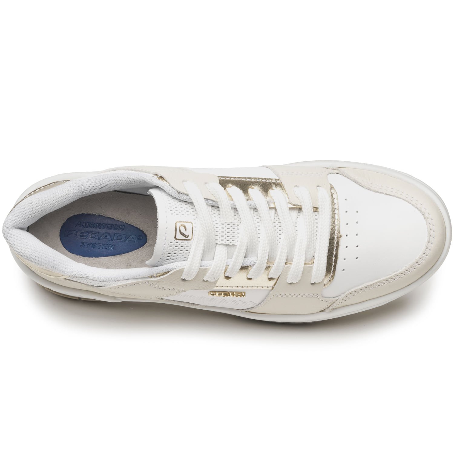 Tênis Pegada Feminino em Couro Branco 212602-02 Branco 7