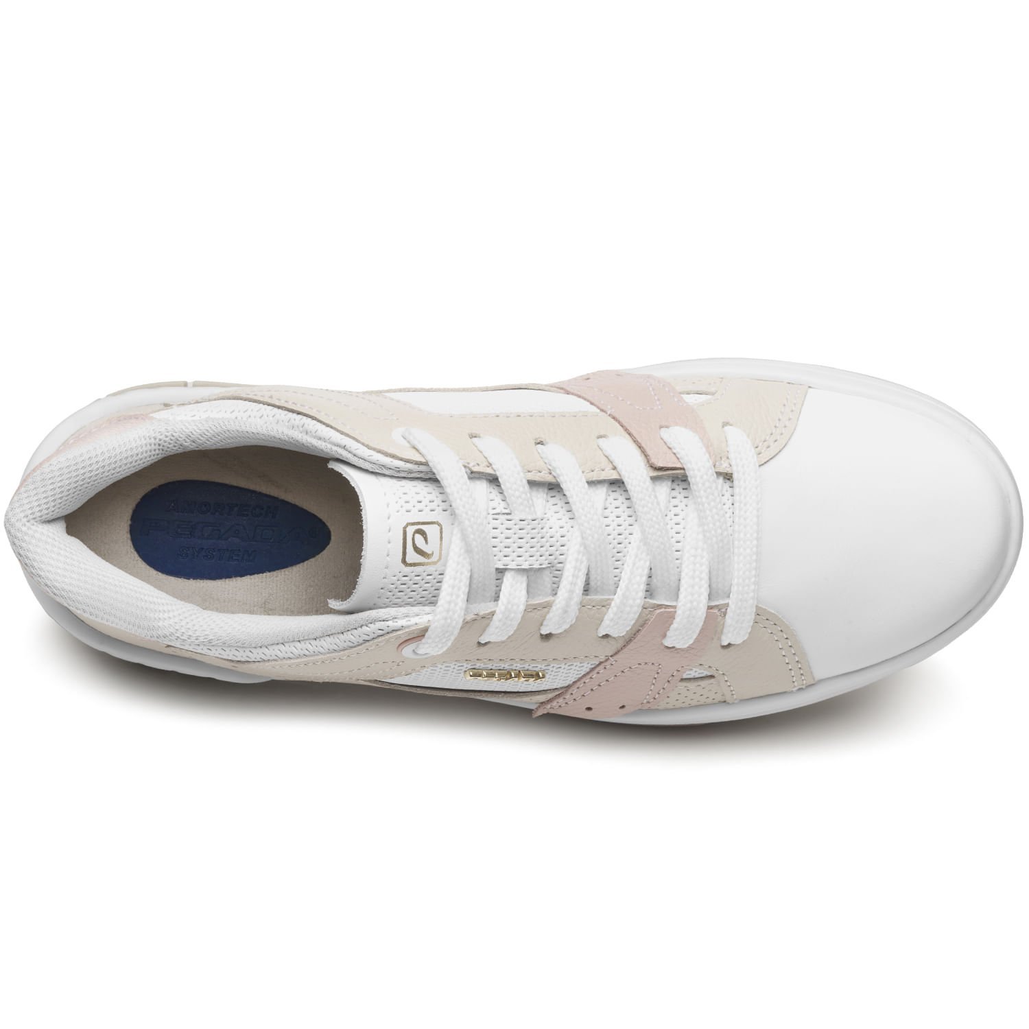 Tênis Pegada Feminino em Couro Branco 212603-02 Branco 7