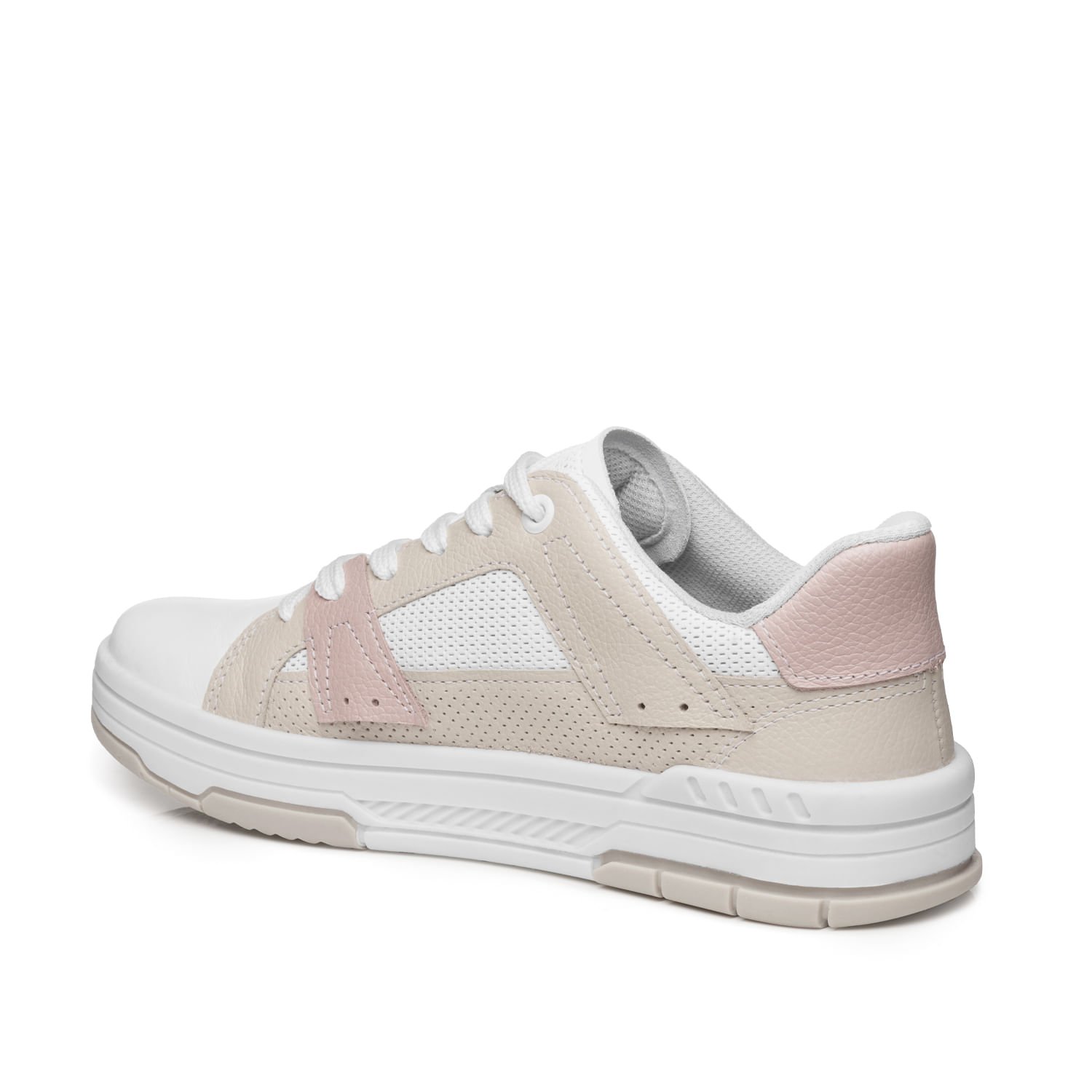 Tênis Pegada Feminino em Couro Branco 212603-02 Branco 4