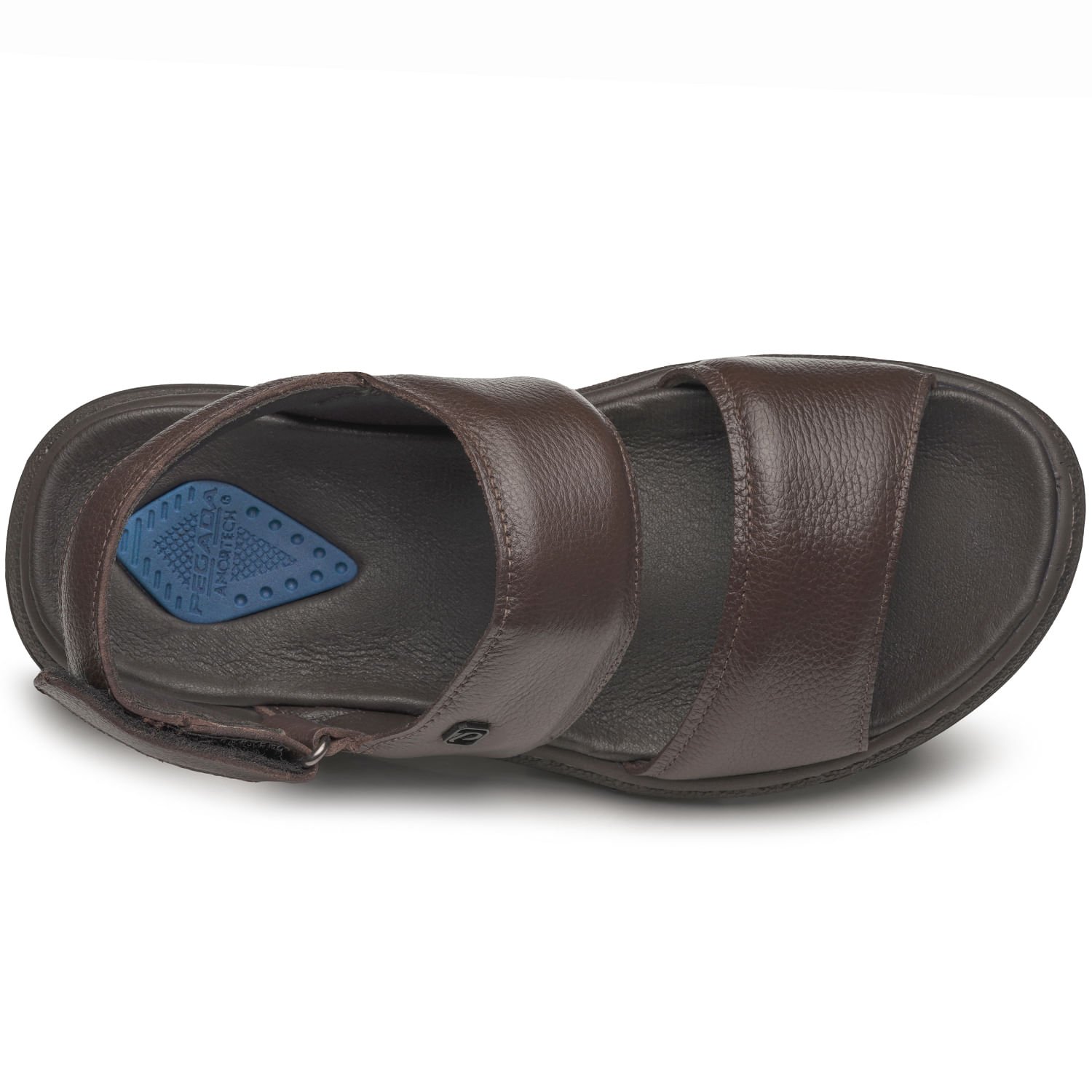 Sandália Pegada Masculina em Couro Chocolate 134303-03 Marrom 6