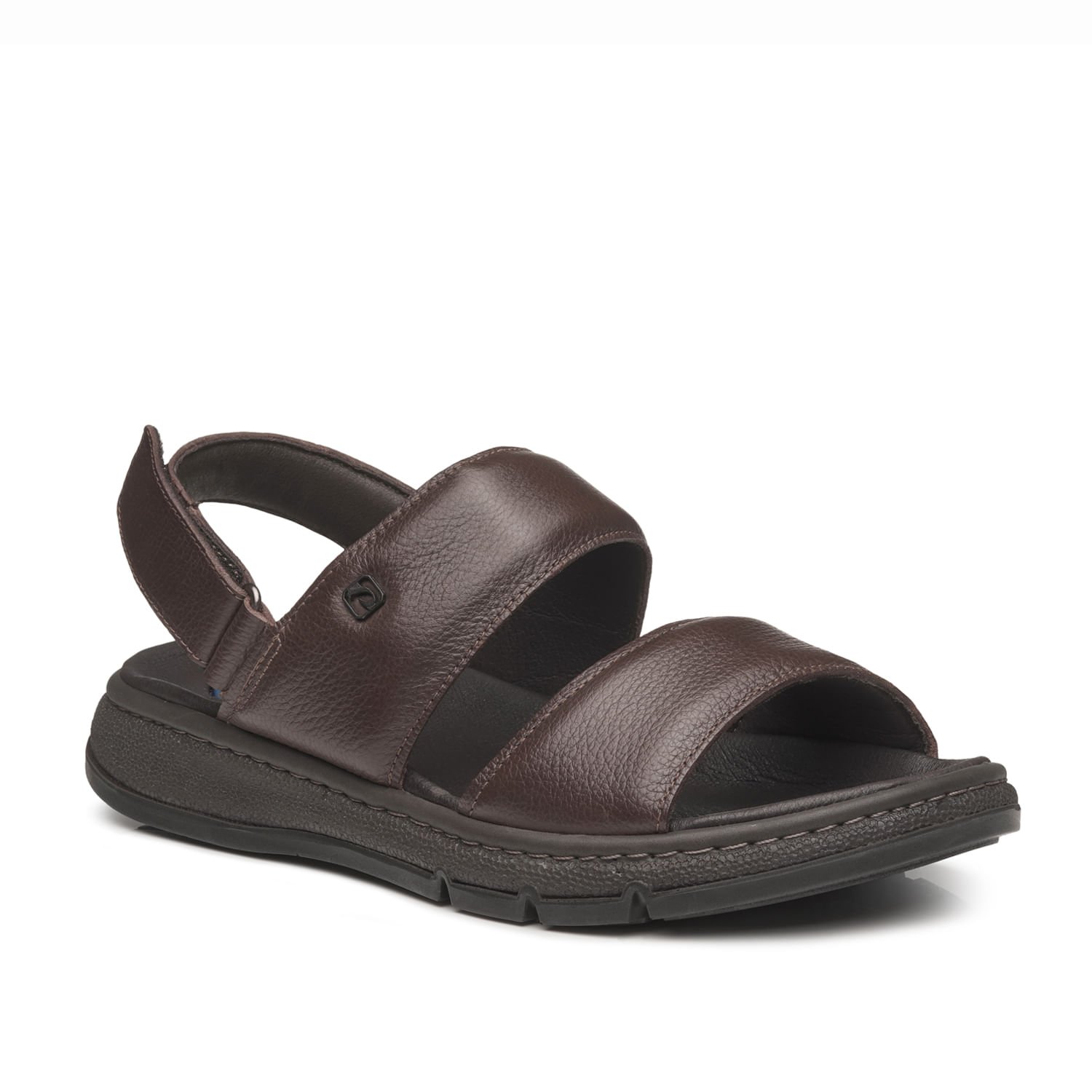 Sandália Pegada Masculina em Couro Chocolate 134303-03 Marrom 2