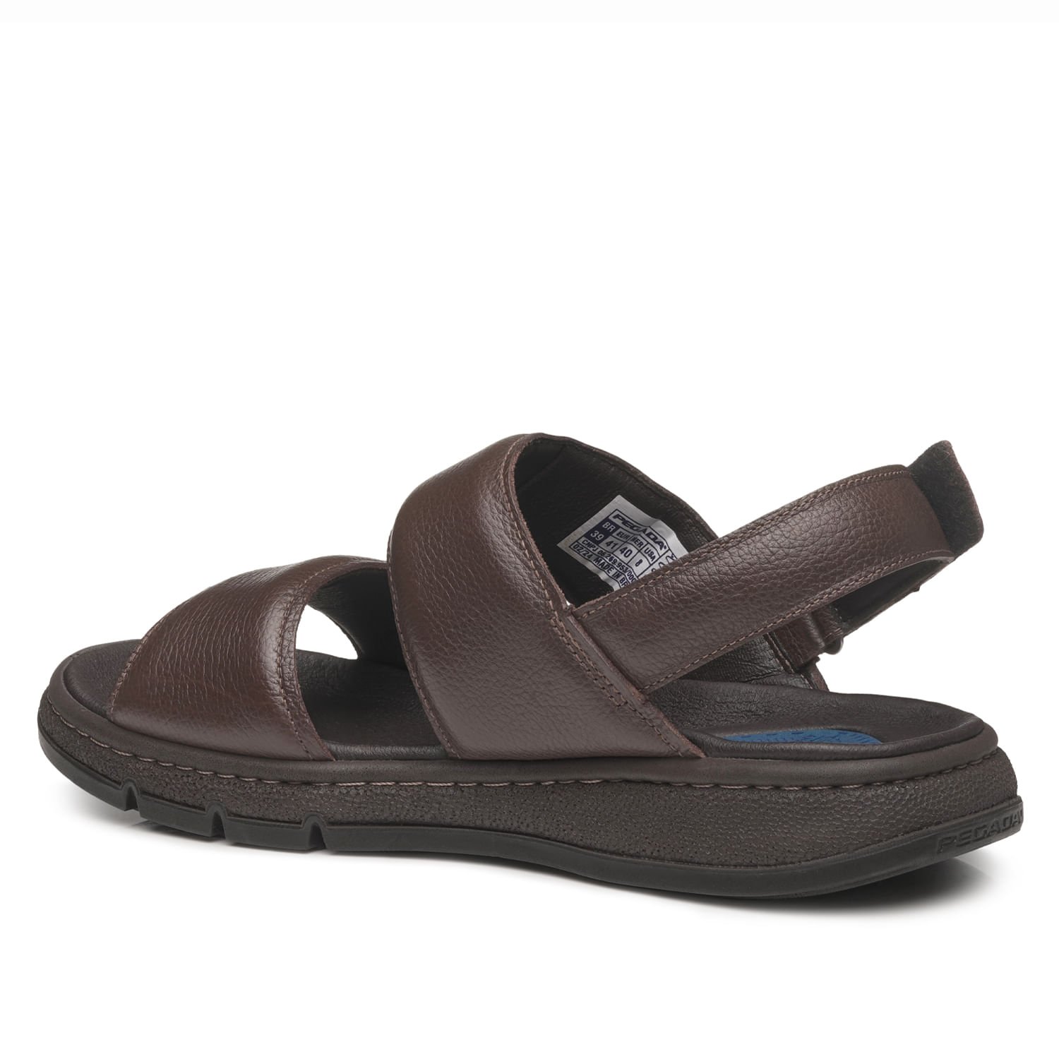 Sandália Pegada Masculina em Couro Chocolate 134303-03 Marrom 3