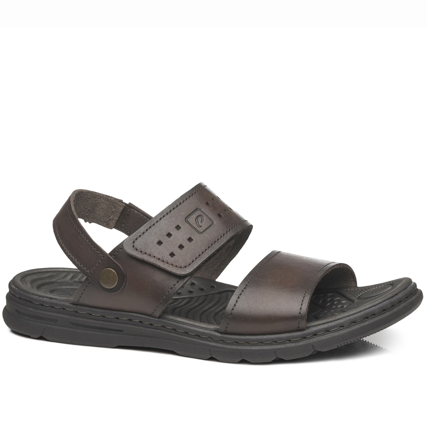 Sandália Pegada Masculina em Couro Cravo 134203-02 Marrom 1