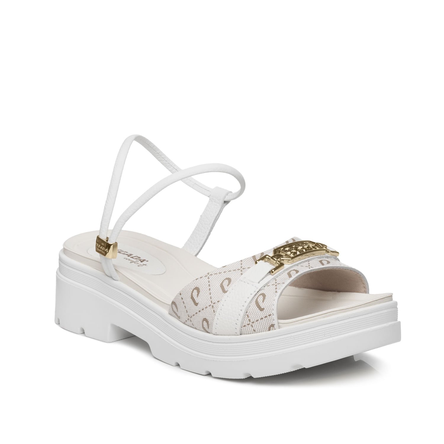 Sandália Pegada Feminina em Couro Branco 234102-01 Branco 2