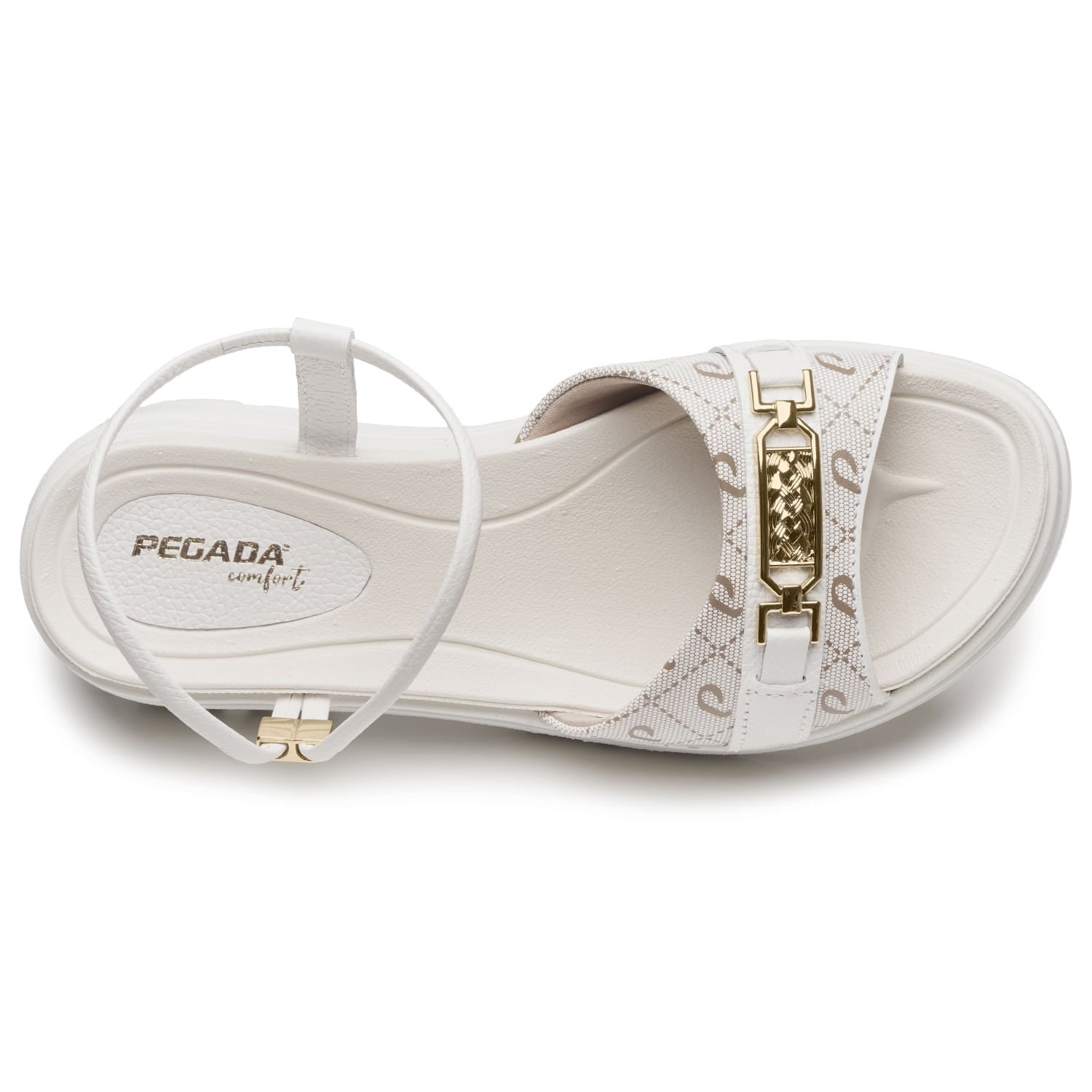 Sandália Pegada Feminina em Couro Branco 234102-01 Branco 5