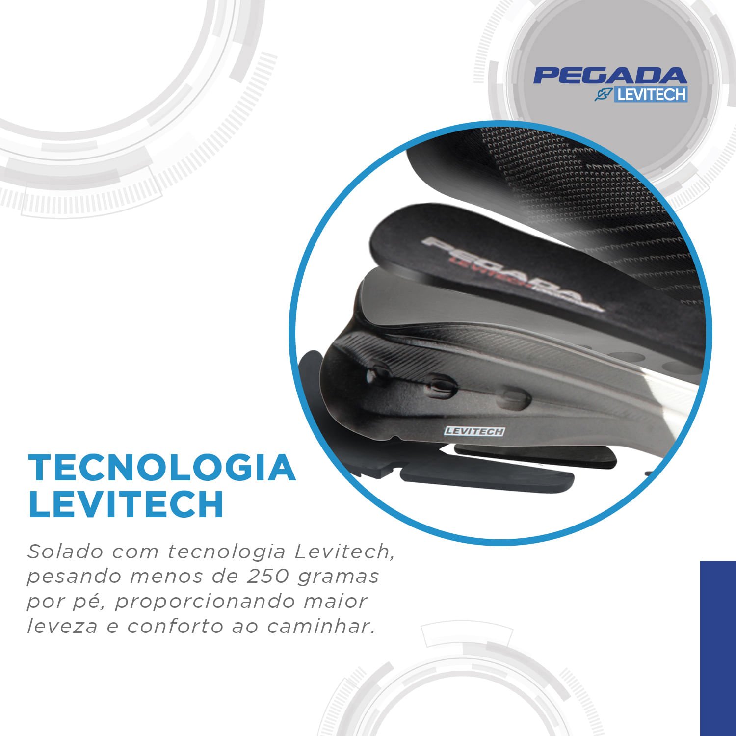 Tênis Esportivo Pegada Masculino em Tecido Preto 190605-04 Preto 4