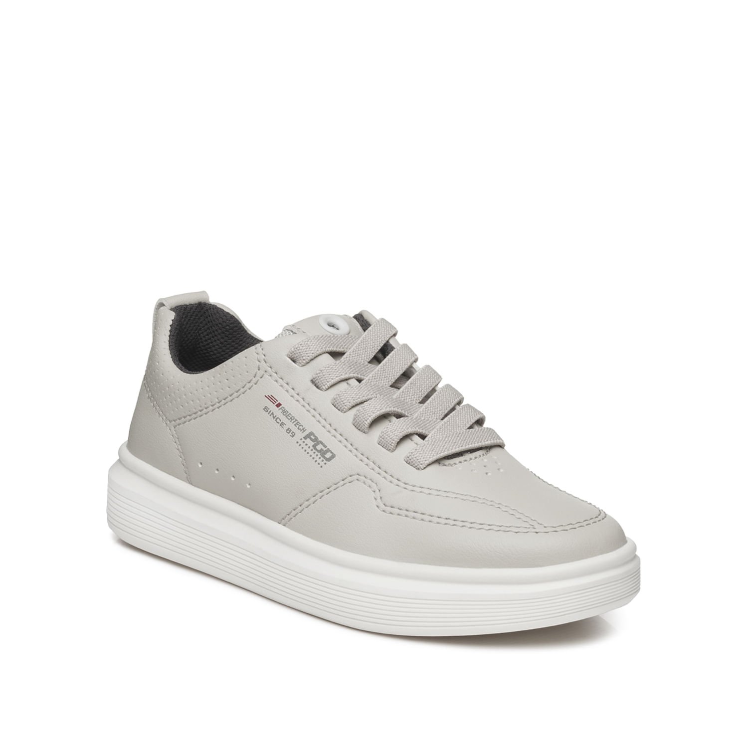 Tênis Casual Pegada Infantil em Microfibra White 372101-02 Bege 2