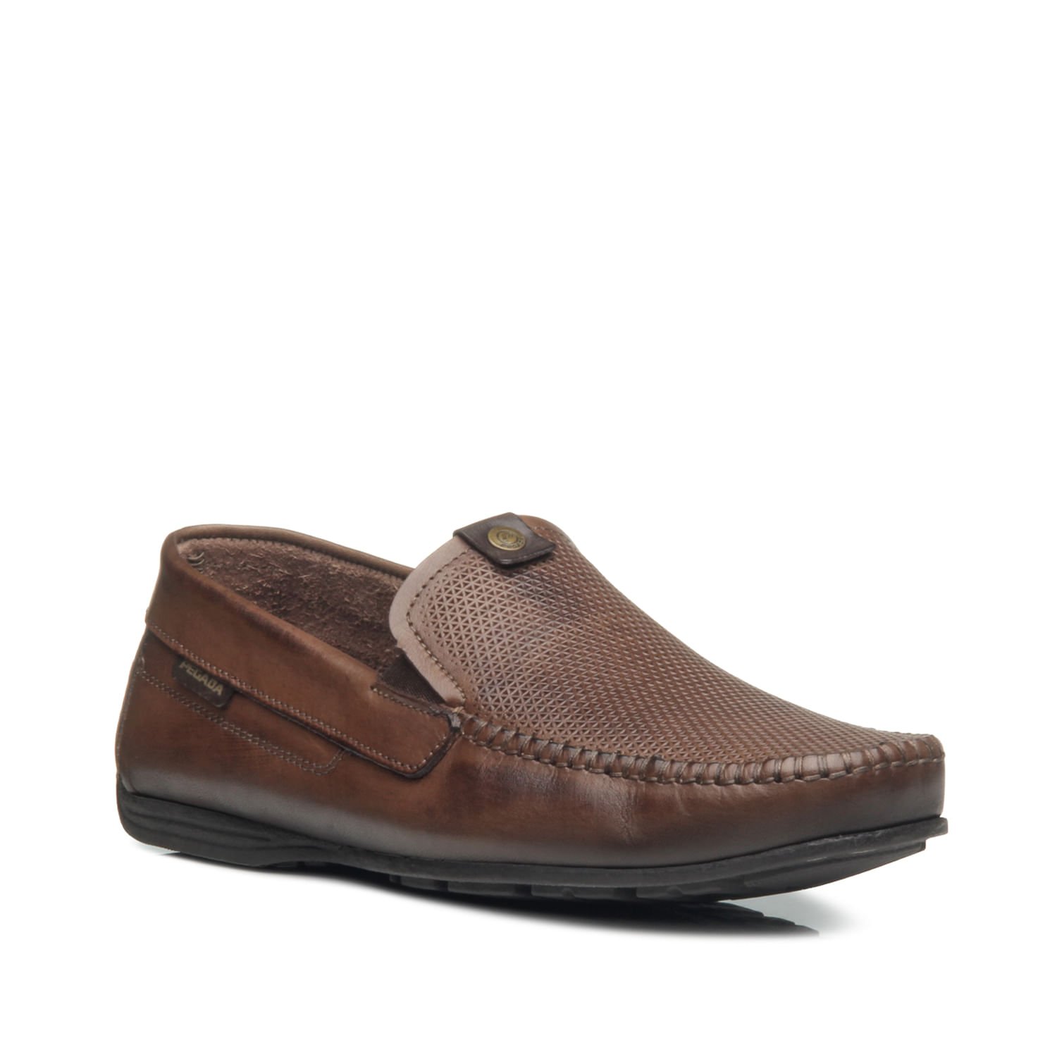 Mocassim Pegada Masculino em Couro Pinhão 140741-01 Marrom 2