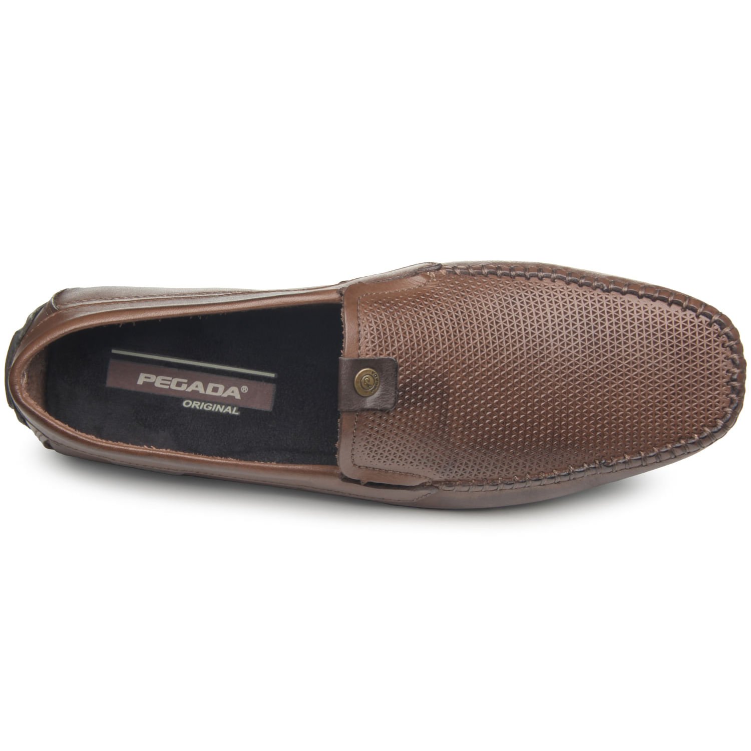 Mocassim Pegada Masculino em Couro Pinhão 140741-01 Marrom 5