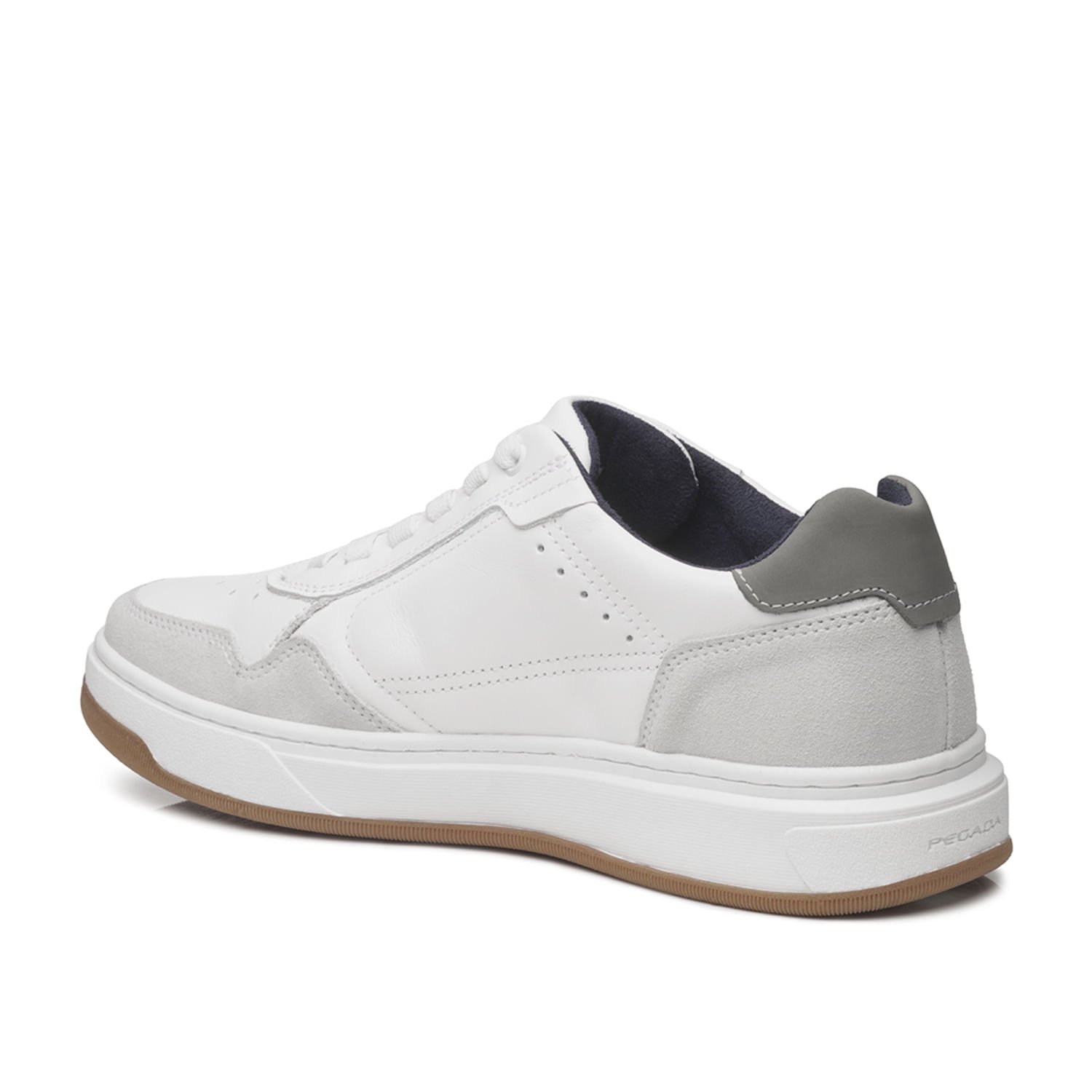 Tênis Casual Pegada Masculino em Couro Branco 111704-02 Branco 4