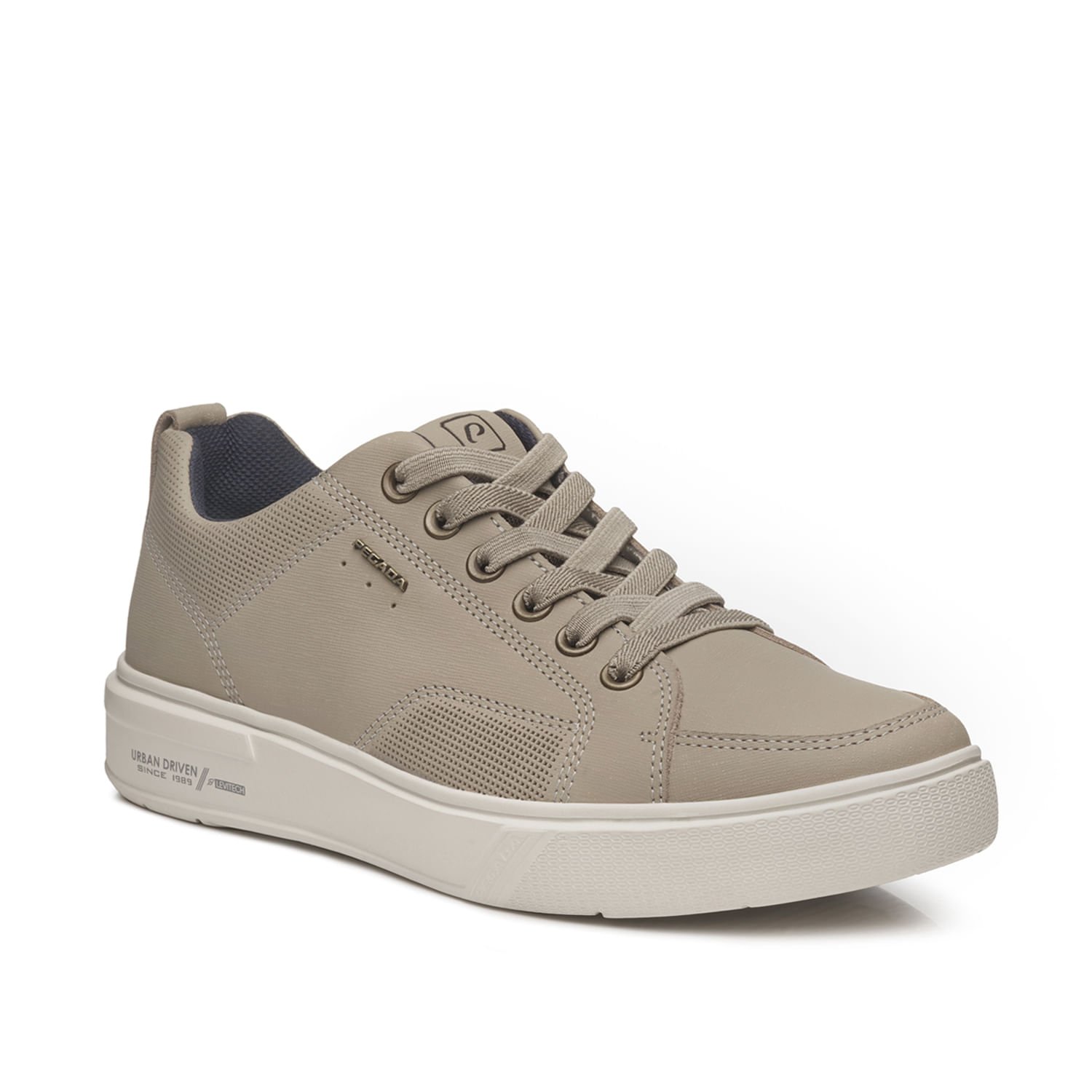 Tênis Casual Pegada Masculino em Couro Areia 111902-08 Bege 3