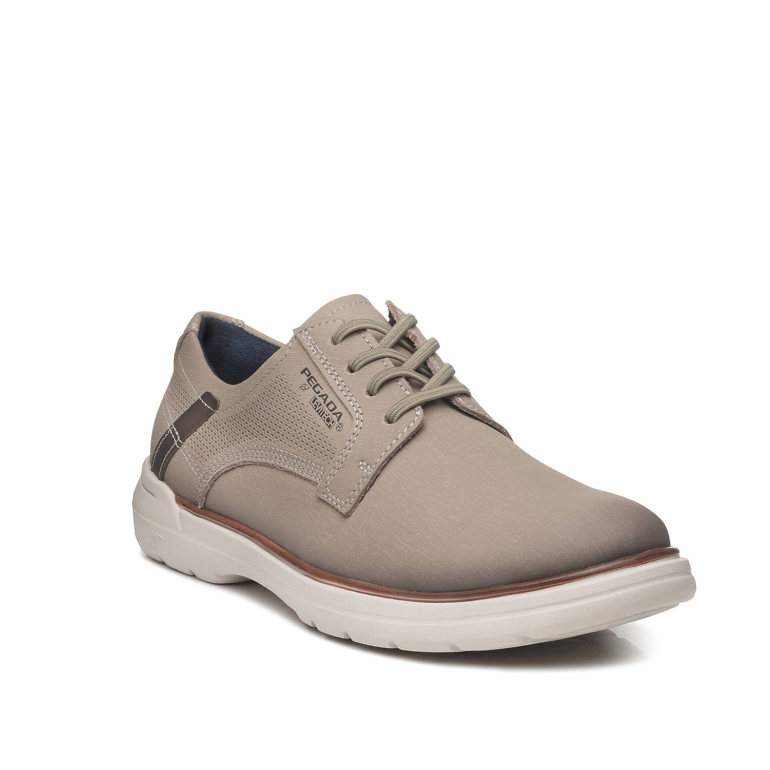 Sapato Casual Pegada Masculino em Couro Areia 126603-06 Bege 3