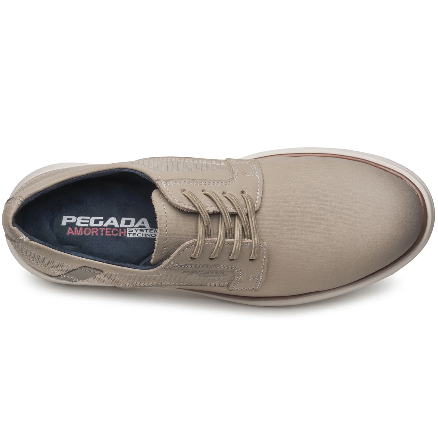 Sapato Casual Pegada Masculino em Couro Areia 126603-06 Bege 7