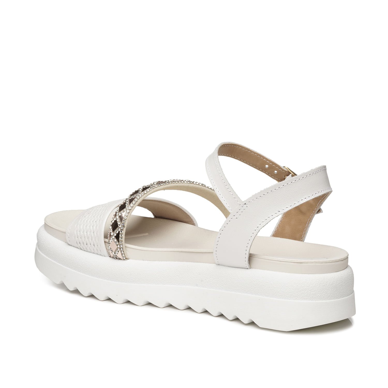 Sandália Papete Pegada Feminina em Couro Branco 234406-04 Branco 4