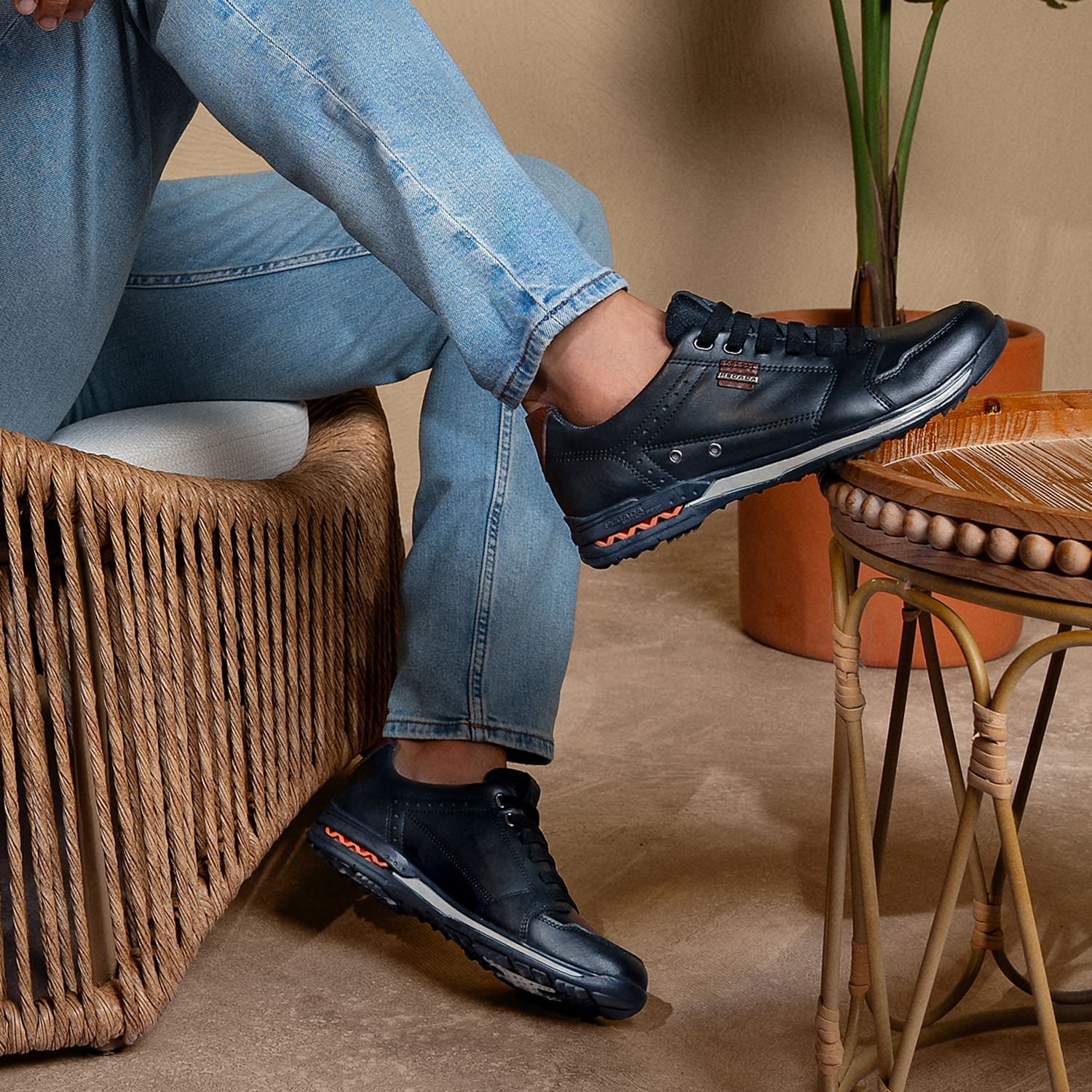 Sapatênis Pegada Masculino em Couro Blue 114864-05 Azul 2