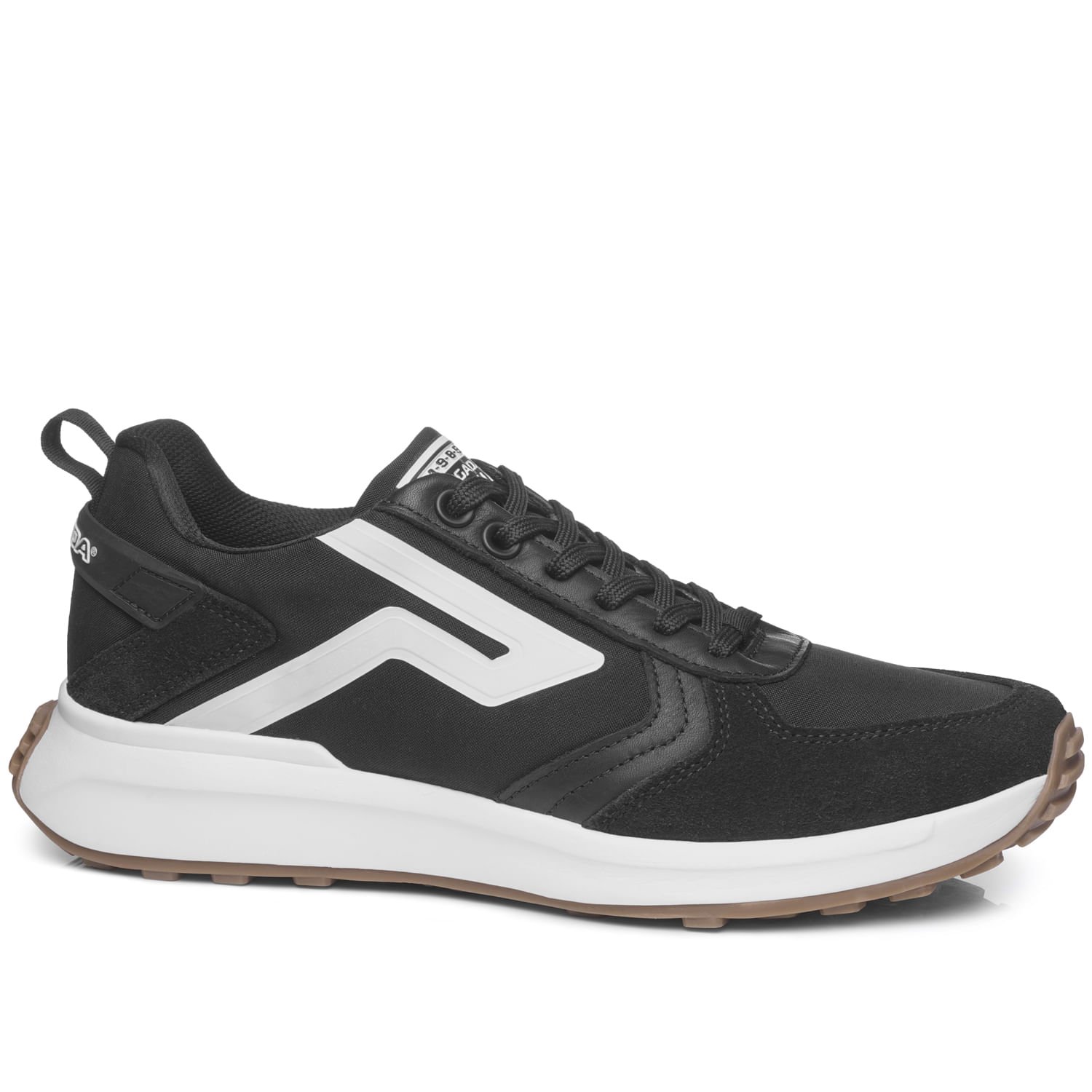 Tênis Casual Pegada Masculino em Couro Preto 110706-03 Preto 1