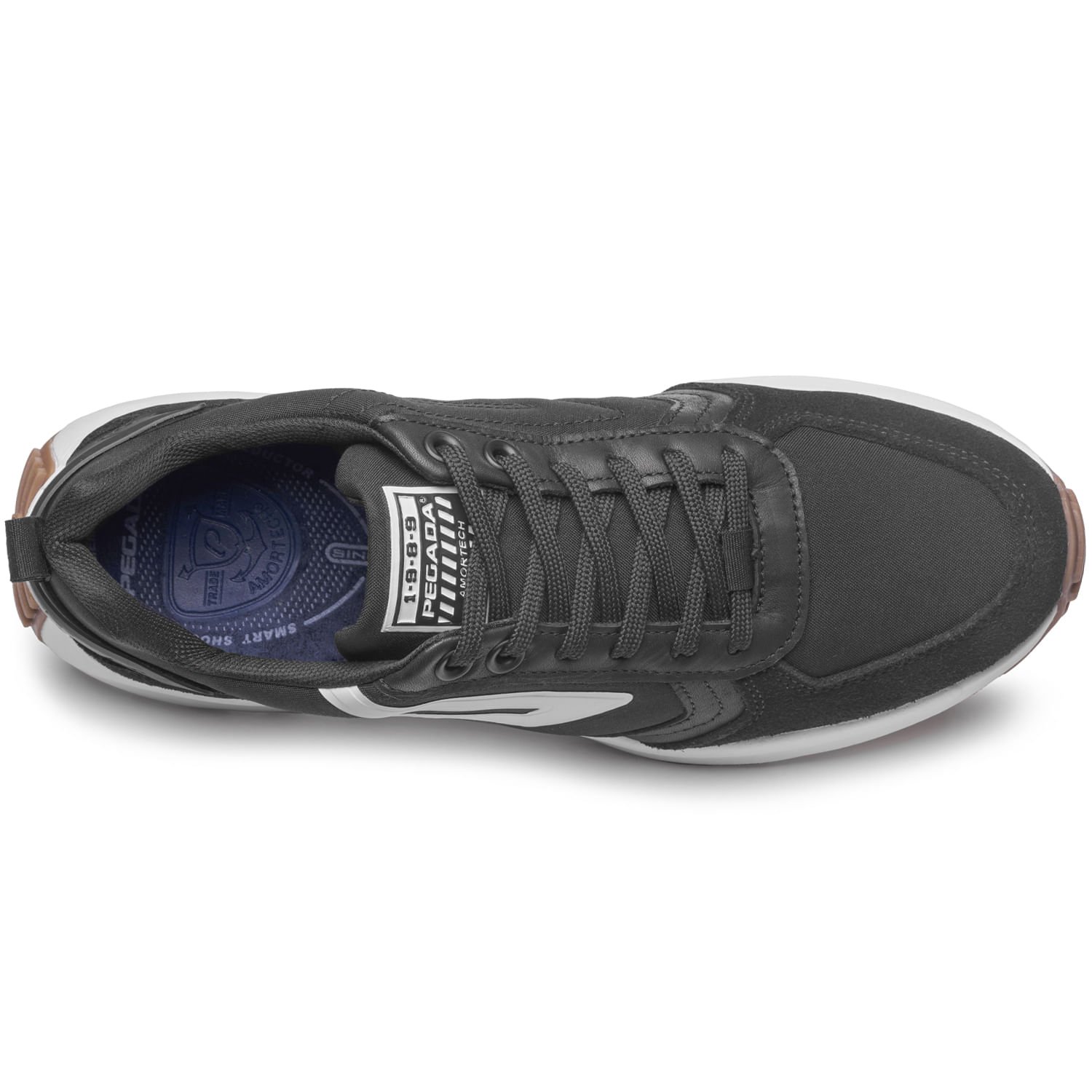 Tênis Casual Pegada Masculino em Couro Preto 110706-03 Preto 6