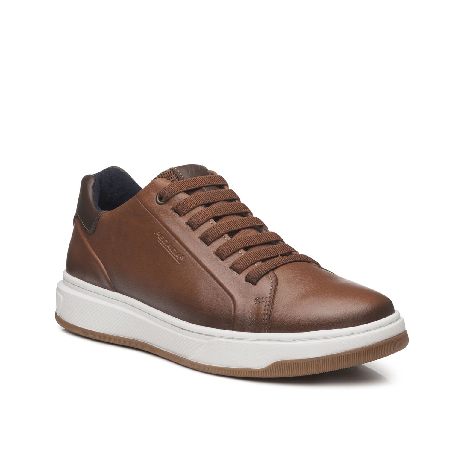 Tênis Casual Pegada Masculino em Couro Pinhão 111702-05 Marrom 3