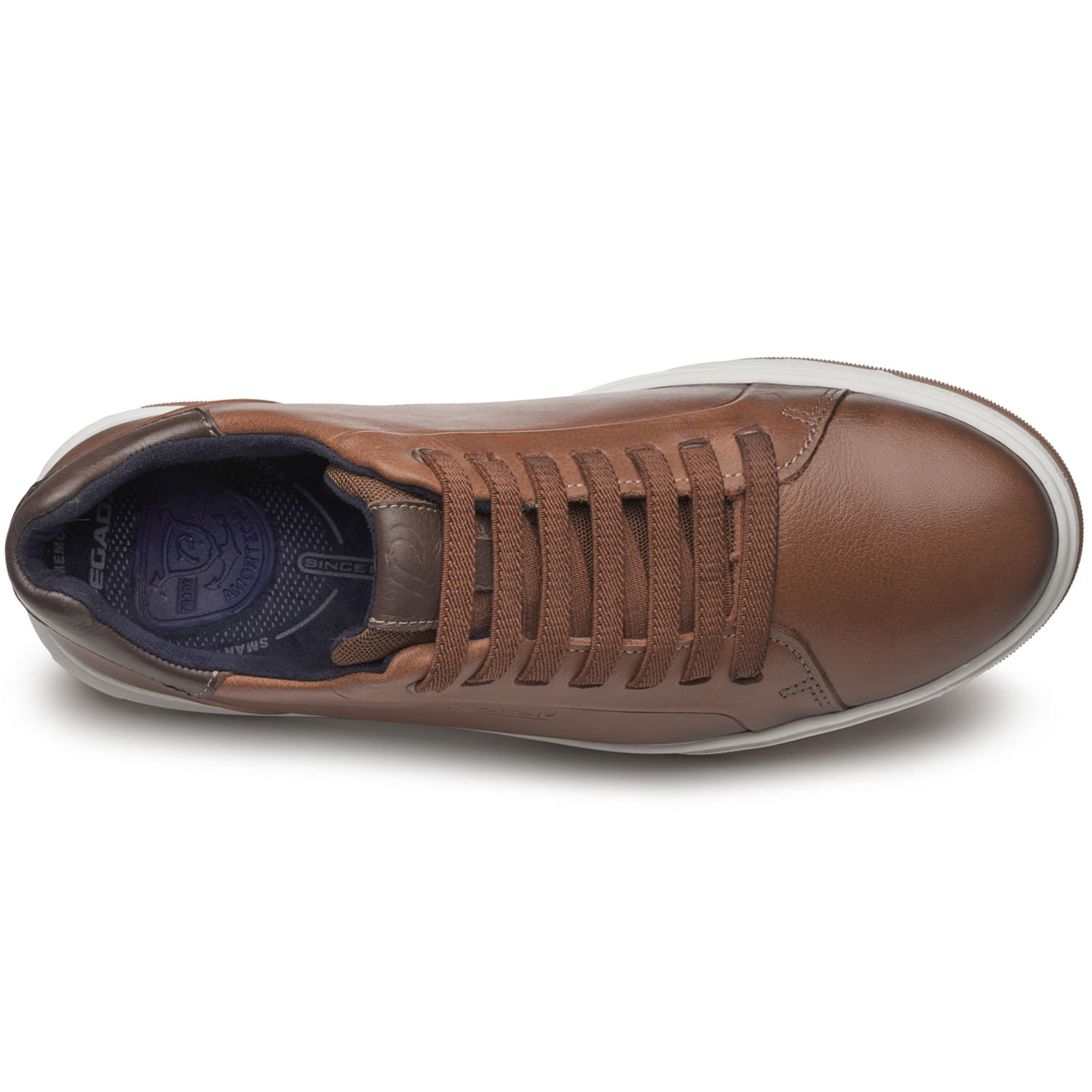 Tênis Casual Pegada Masculino em Couro Pinhão 111702-05 Marrom 7