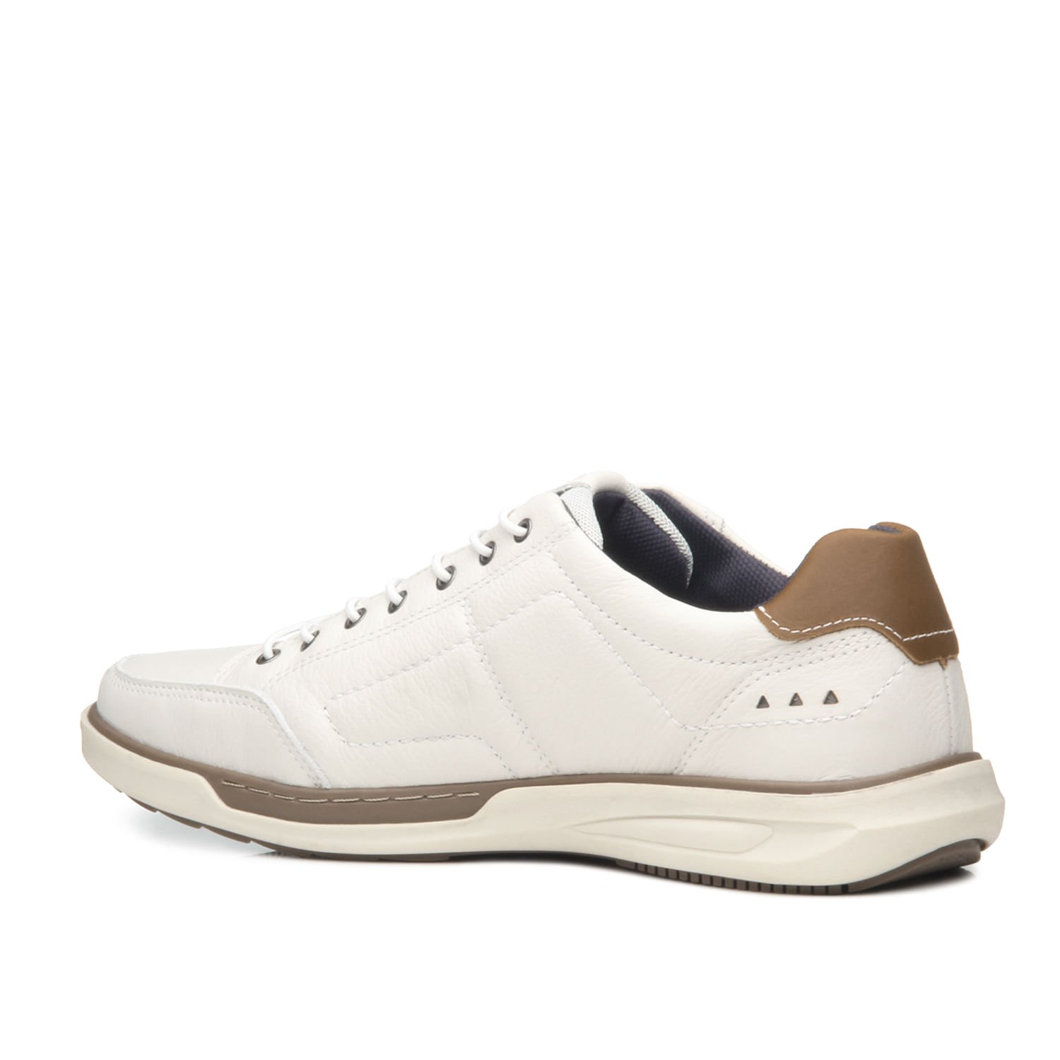 Sapatênis Pegada Masculino em Couro Milk 111102-04 Branco 3