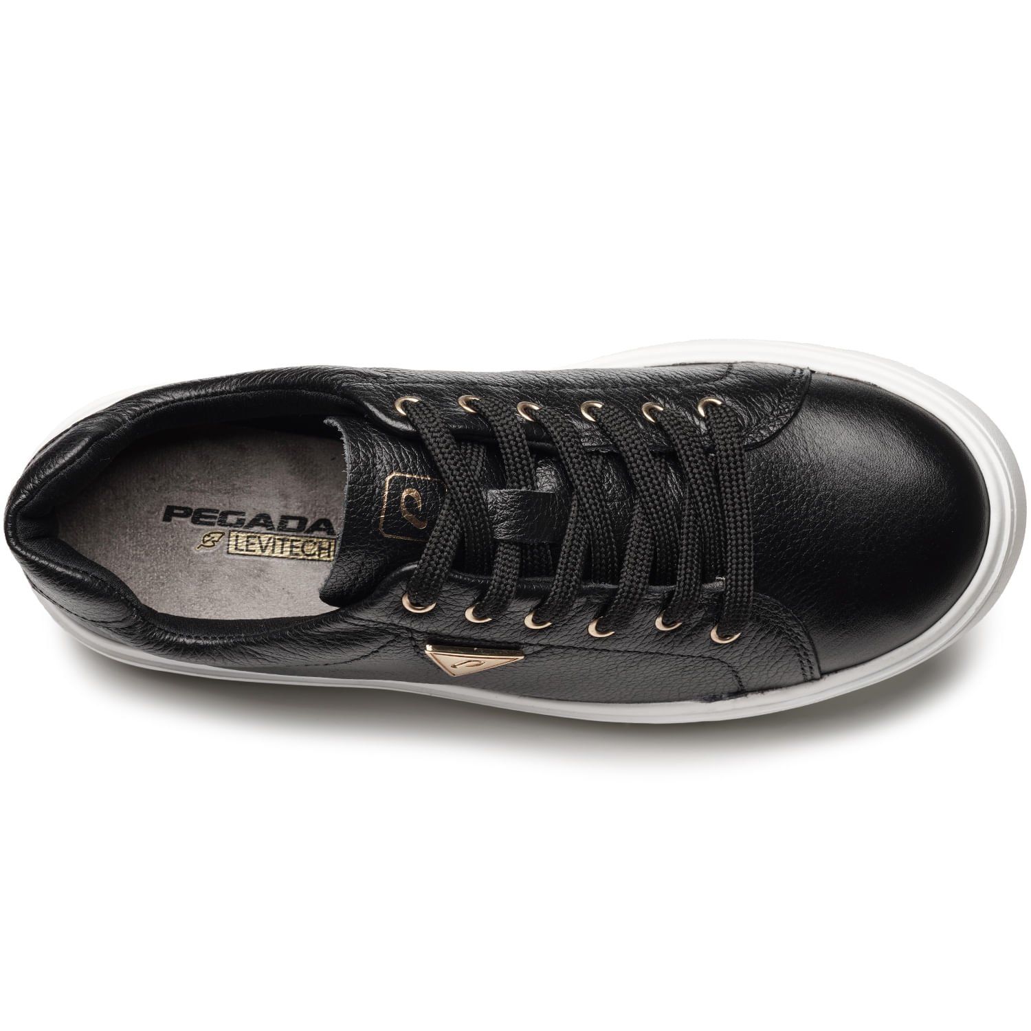 Tênis Pegada Feminino em Couro Preto 211209-04 Preto 6