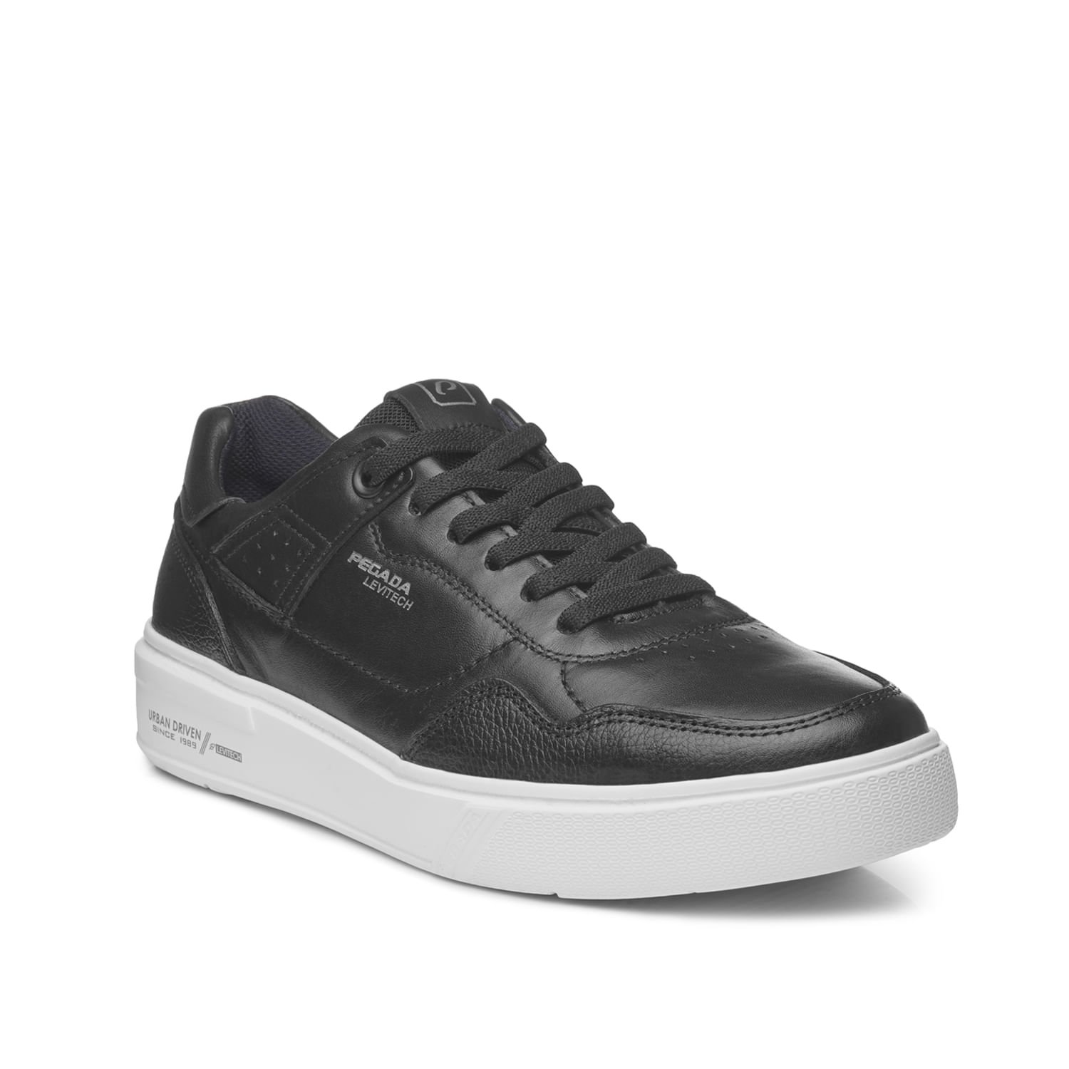 Tênis Casual Pegada Masculino em Couro Preto 111903-06 Preto 3