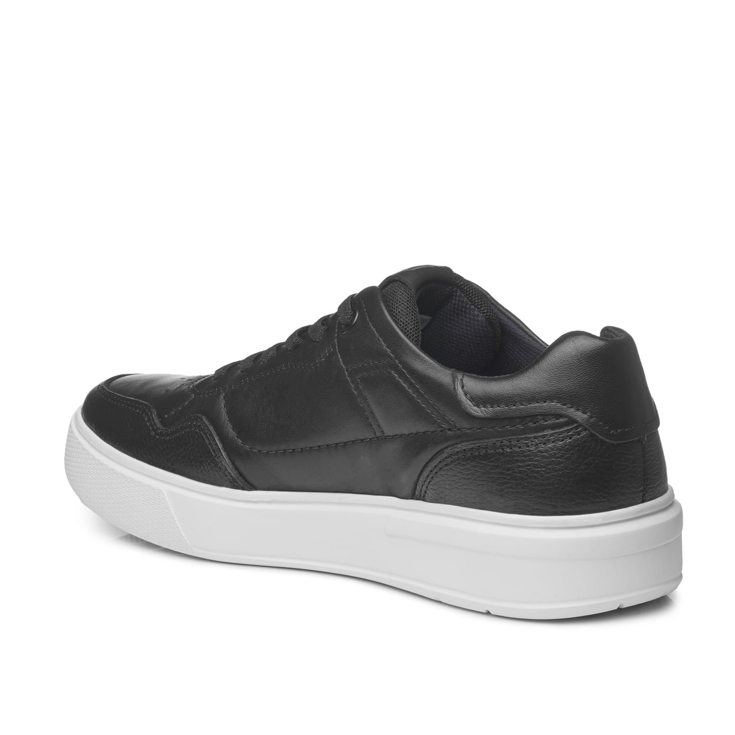 Tênis Casual Pegada Masculino em Couro Preto 111903-06 Preto 4