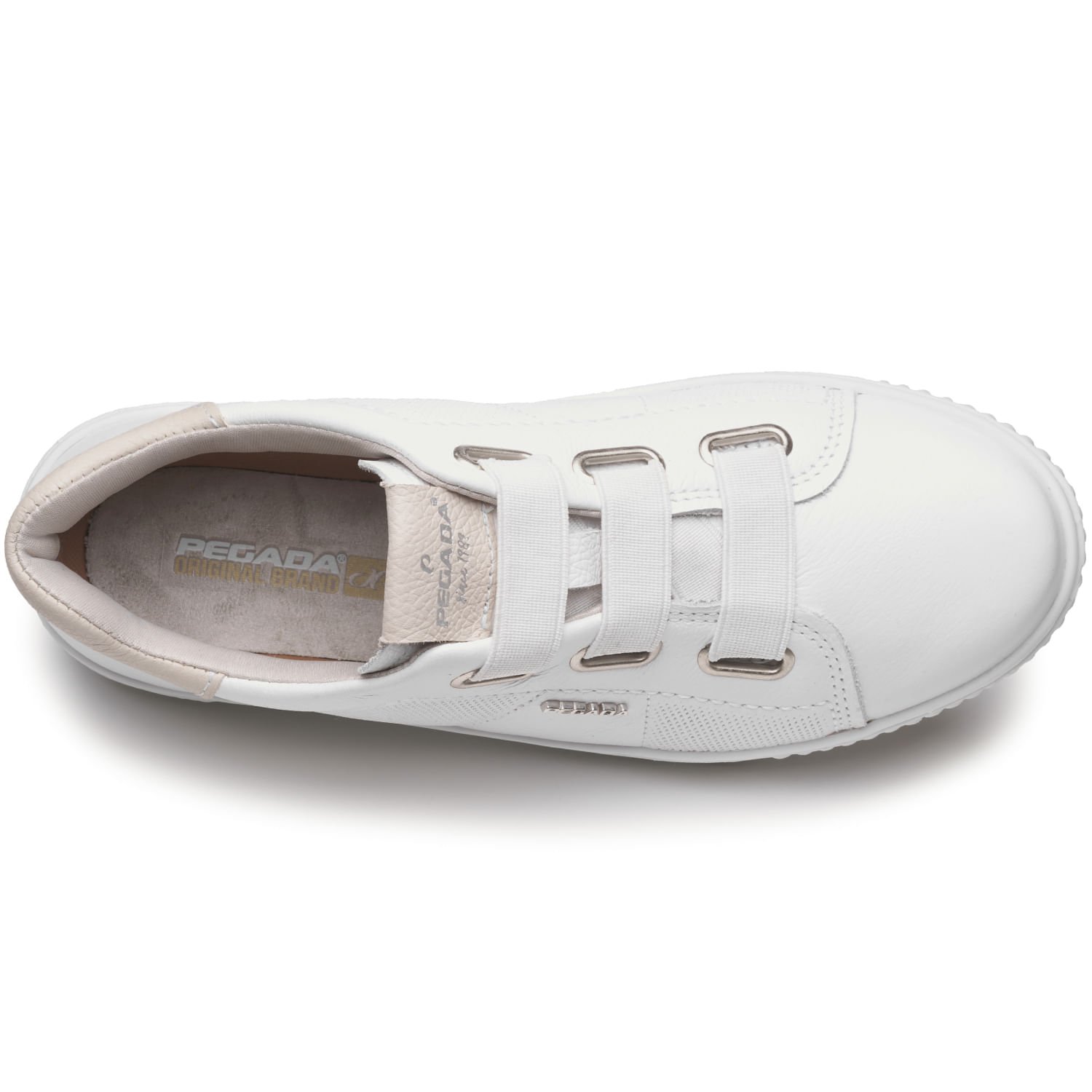 Tênis Pegada Feminino em Couro Branco 219022-01 Branco 5