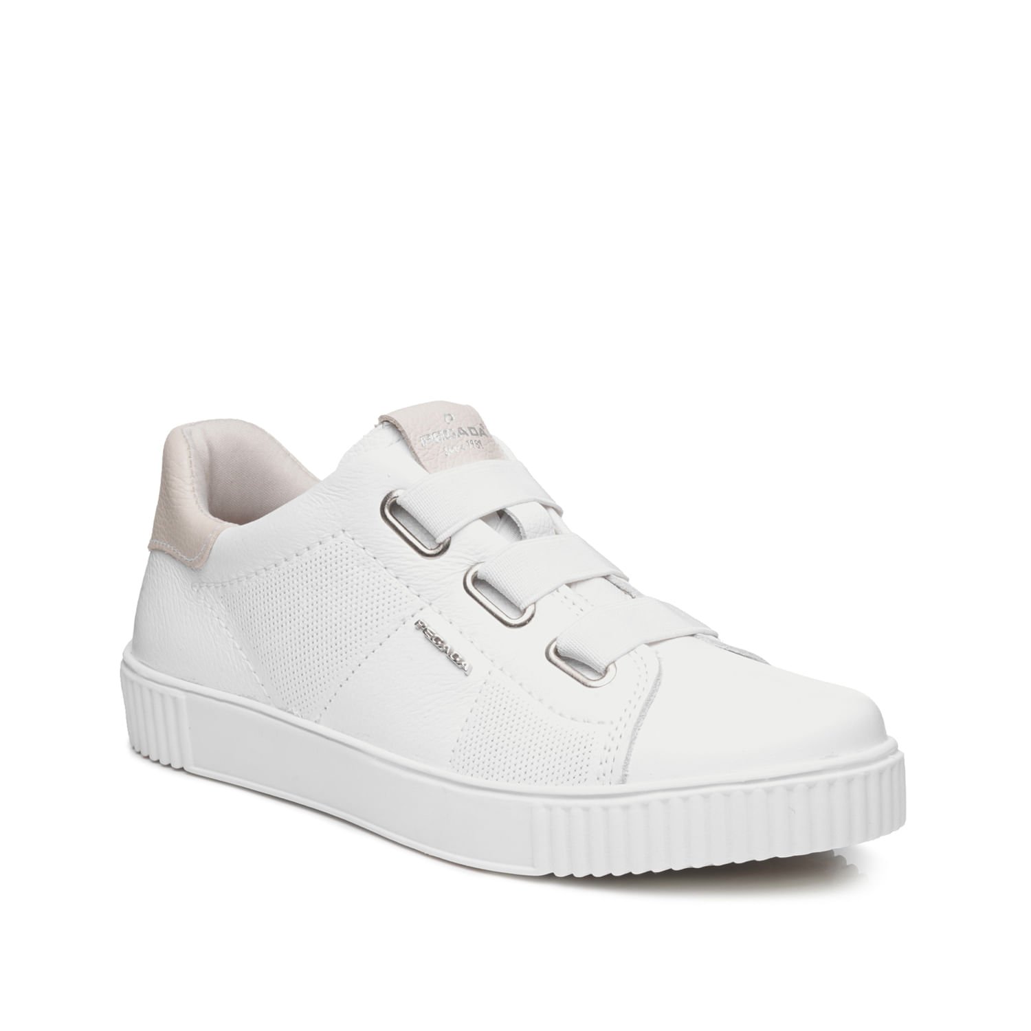 Tênis Pegada Feminino em Couro Branco 219022-01 Branco 2