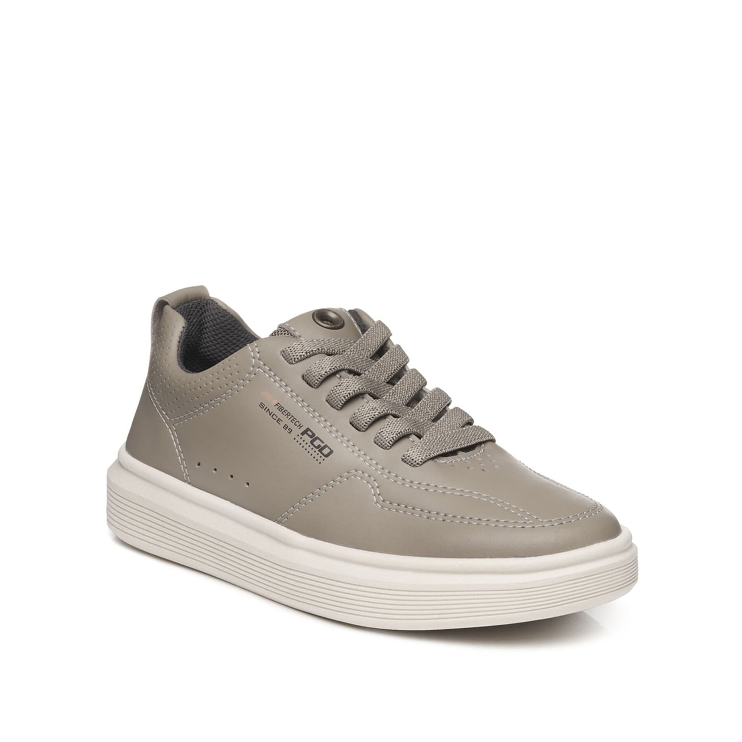 Tênis Casual Pegada Infantil em Microfibra Areia 372101-05 Bege 3