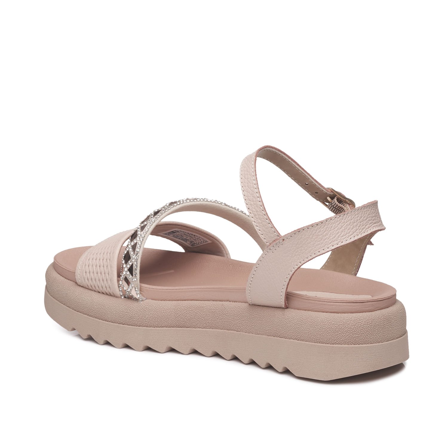 Sandália Pegada Feminina em Couro Blush 234406-02 Bege 3