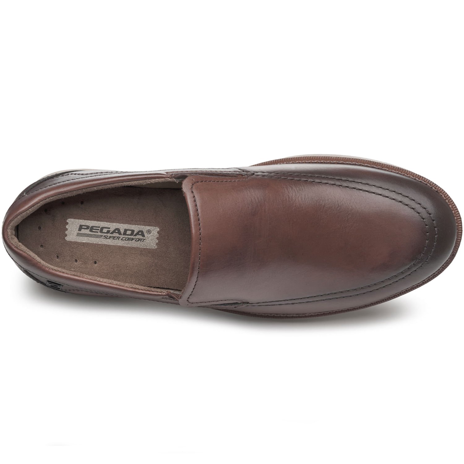 Sapato Casual Pegada Masculino em Couro Pinhão 126703-03 Marrom 5