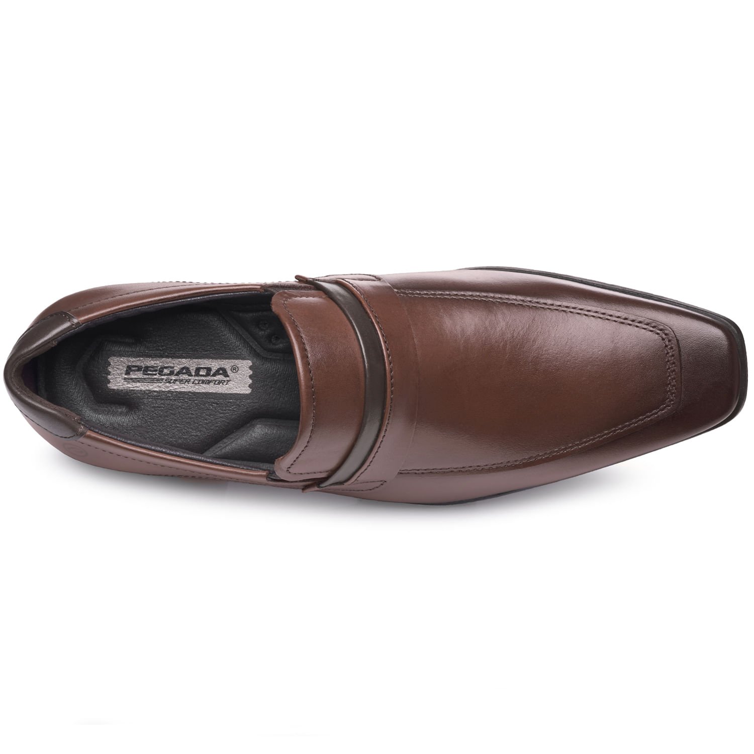 Sapato Social Pegada Masculino em Couro Pinhão 127002-02 Marrom 6