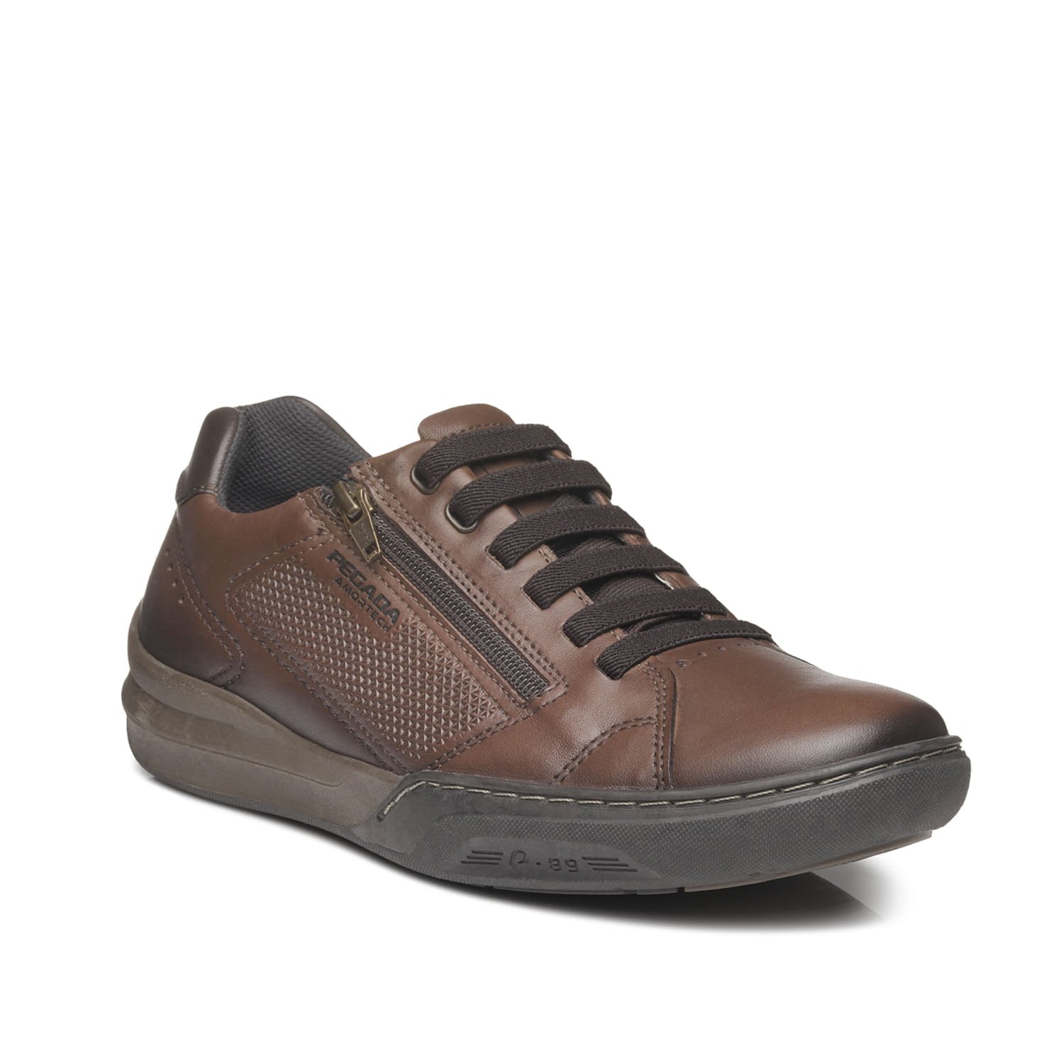 Sapatênis Pegada Masculino em Couro Terracota 111002-03 Marrom 2