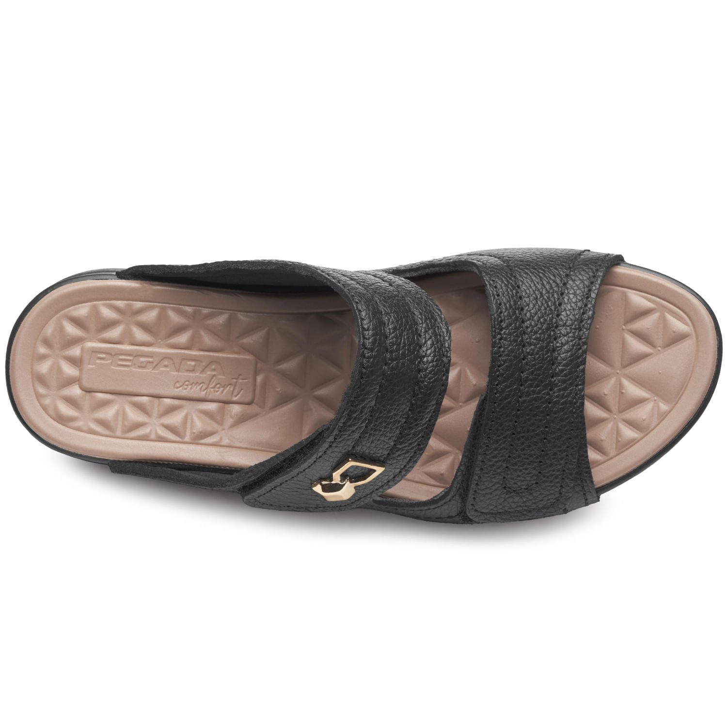 Chinelo Pegada Feminino em Couro Preto 233813-04 Preto 5
