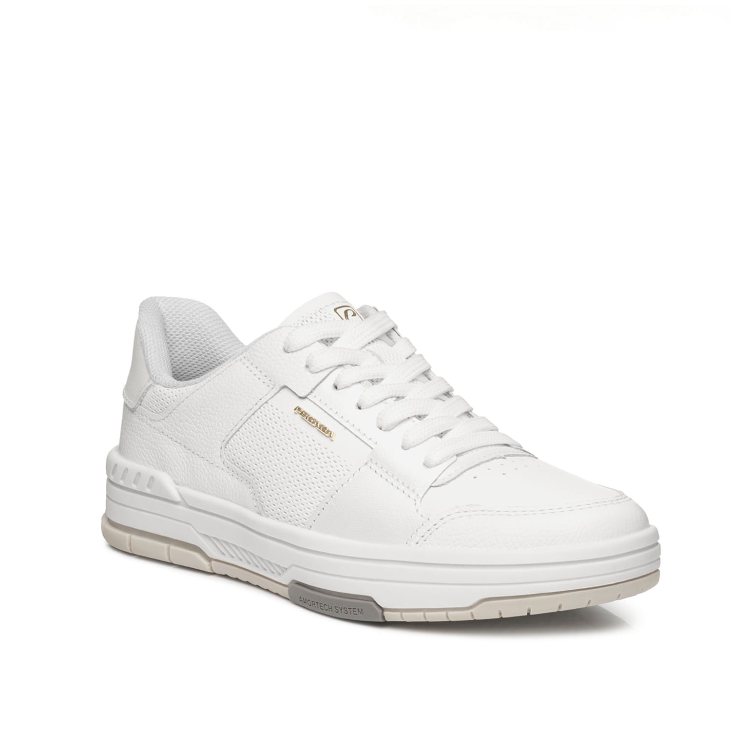 Tênis Pegada Feminino em Couro Branco 212602-01 Branco 2