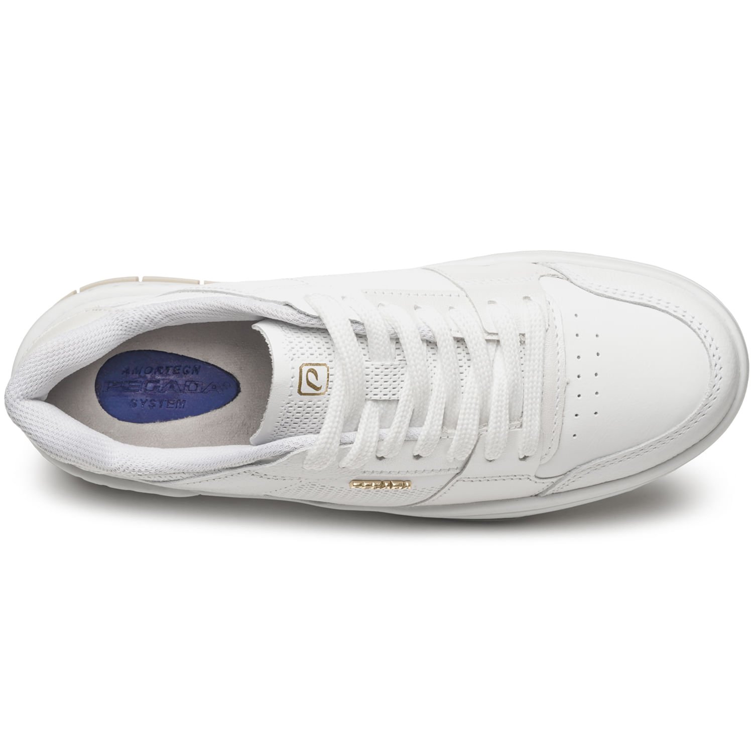 Tênis Pegada Feminino em Couro Branco 212602-01 Branco 6