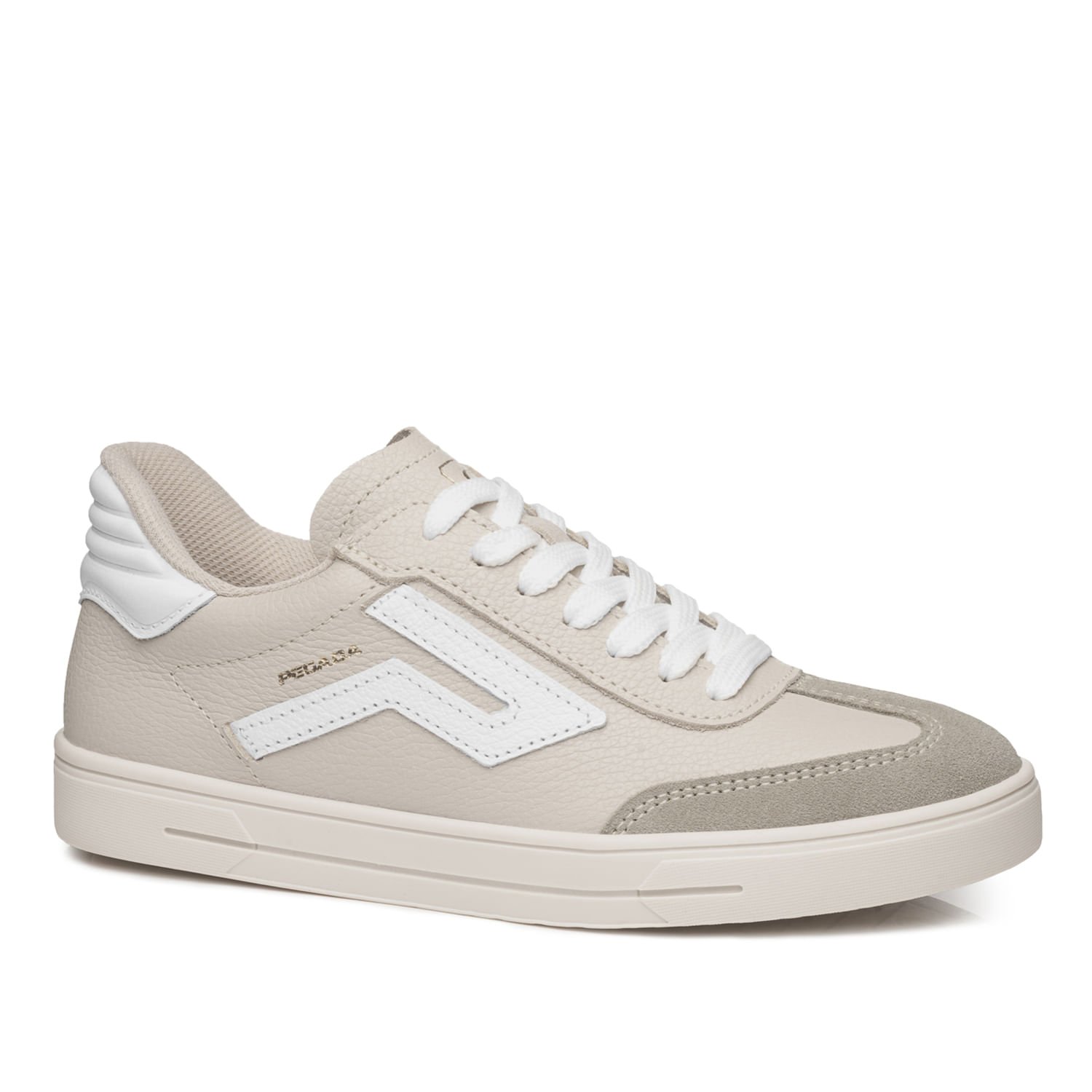 Tênis Pegada Feminino em Couro Off White 211154-05