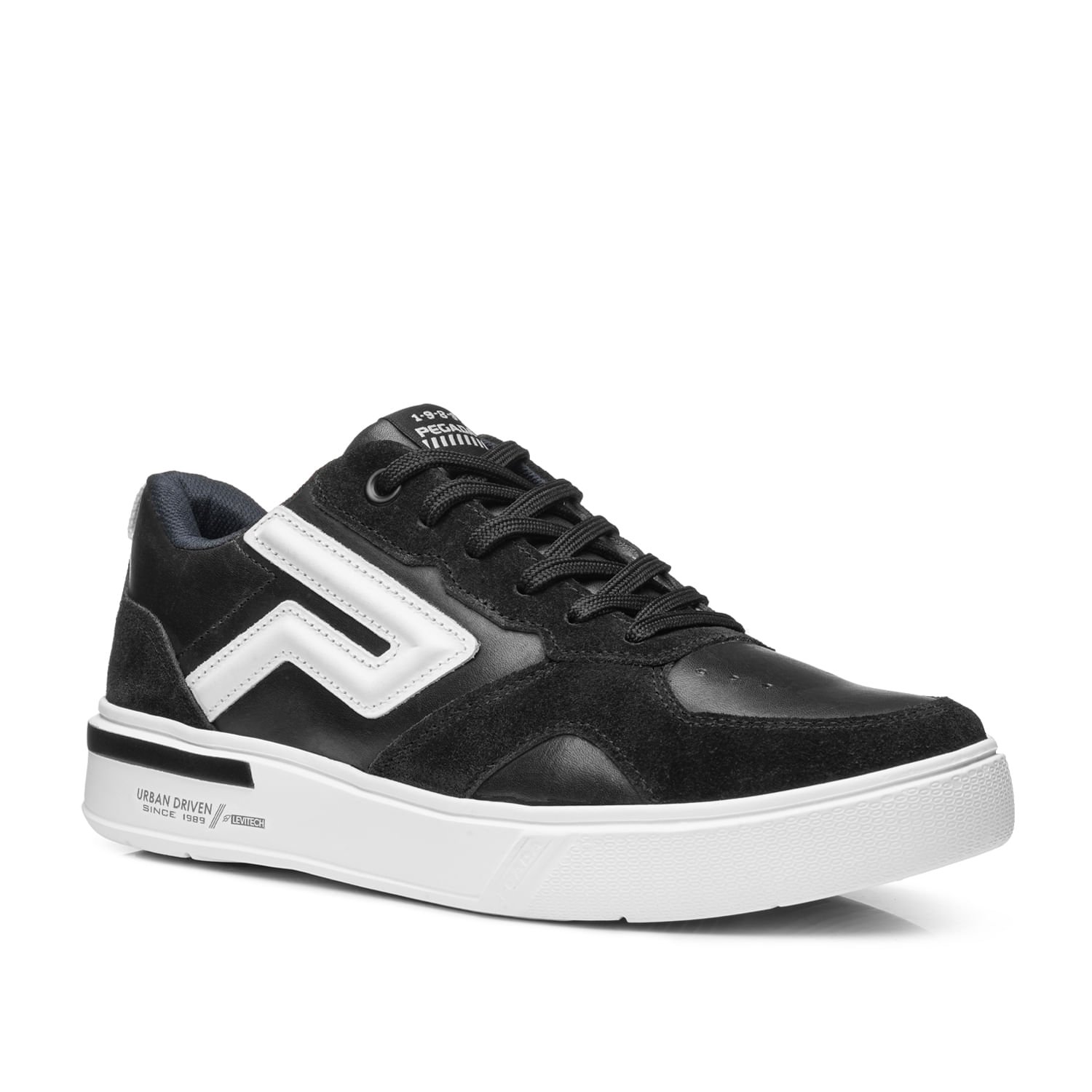 Tênis Casual Pegada Masculino em Couro Preto 111951-04 Preto 2