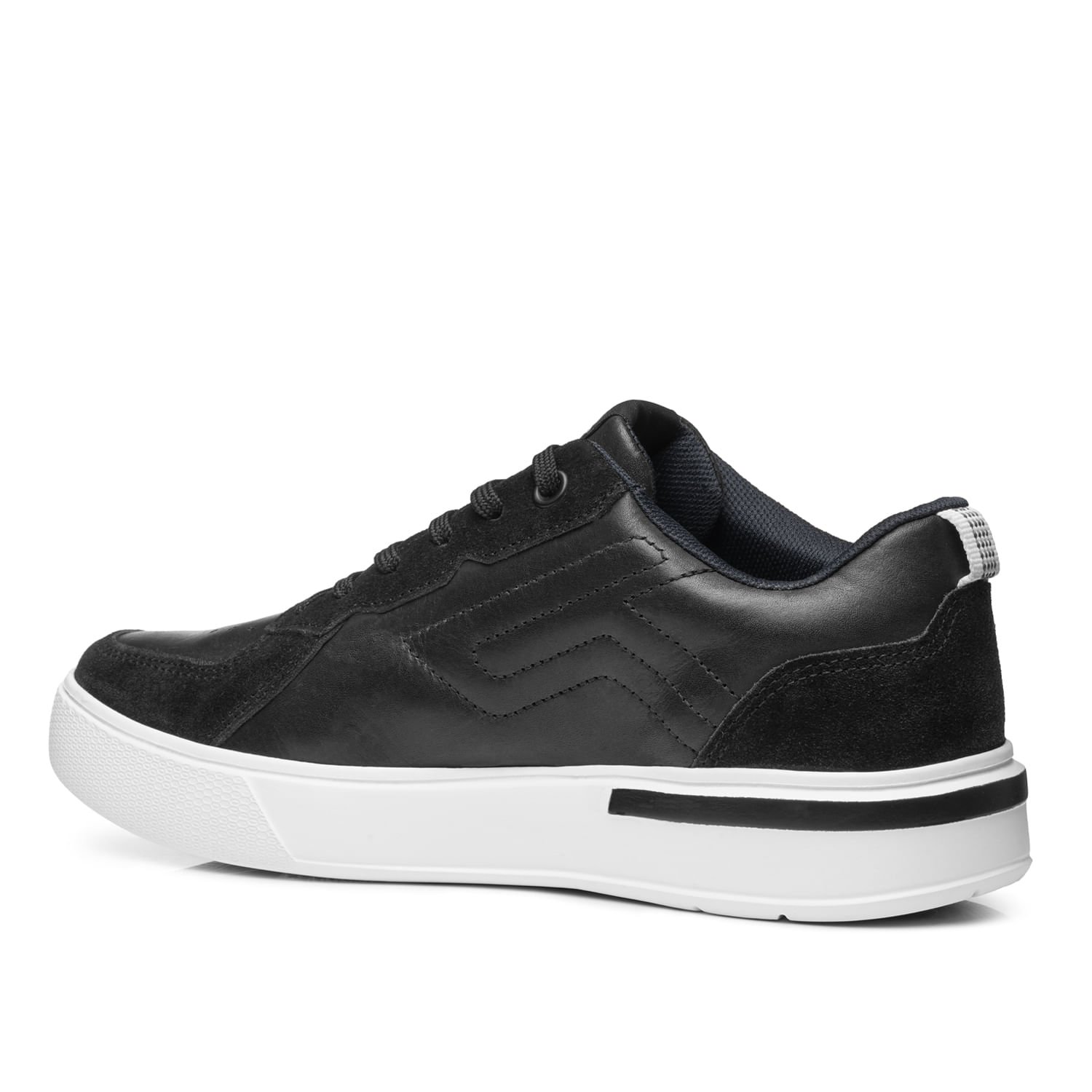 Tênis Casual Pegada Masculino em Couro Preto 111951-04 Preto 3
