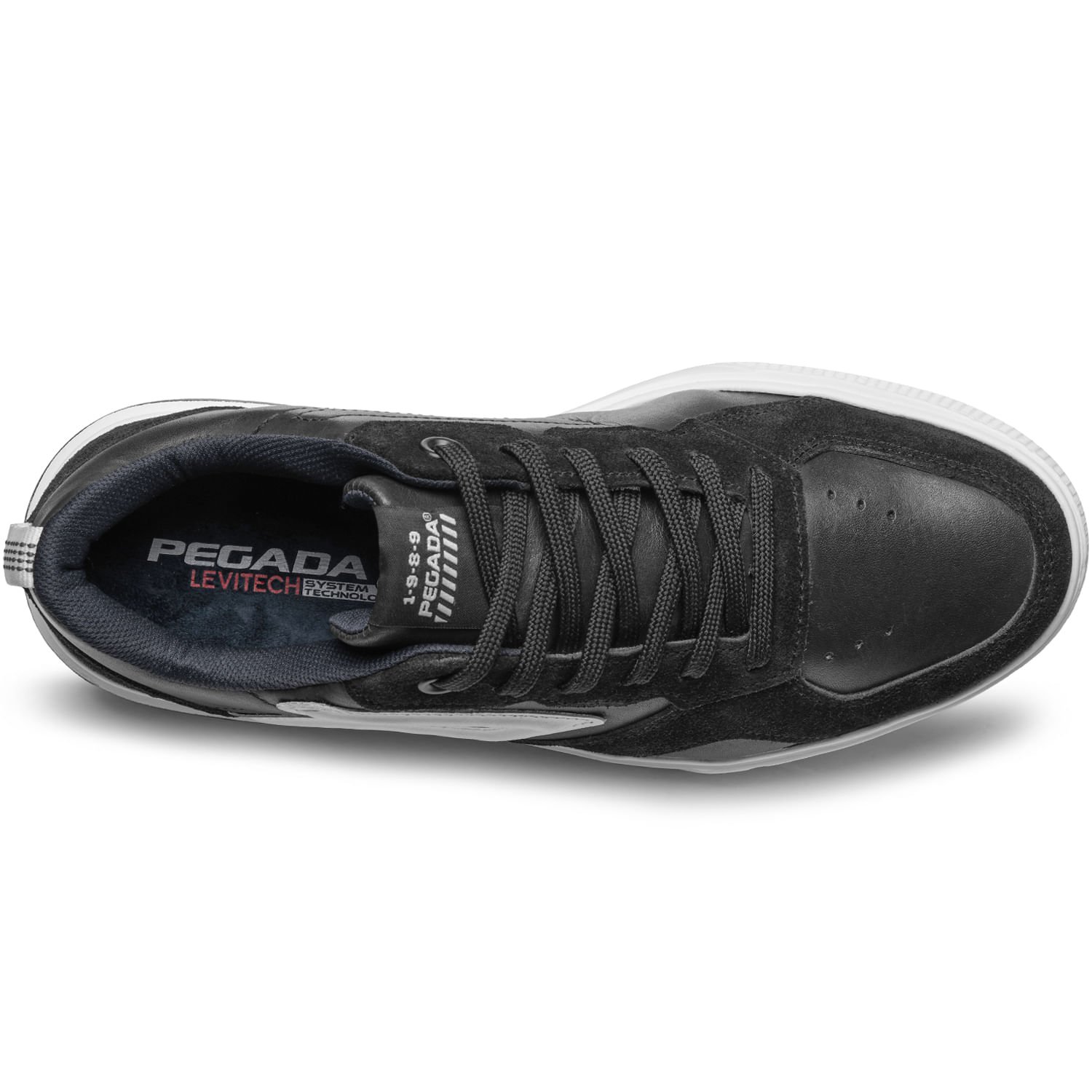 Tênis Casual Pegada Masculino em Couro Preto 111951-04 Preto 6