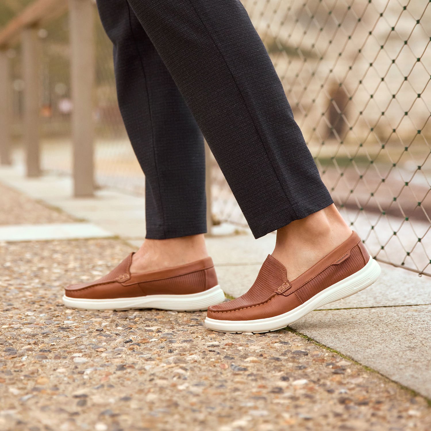 Mocassim Pegada Masculino em Couro Pinhão 142202-03 Pinhão 2