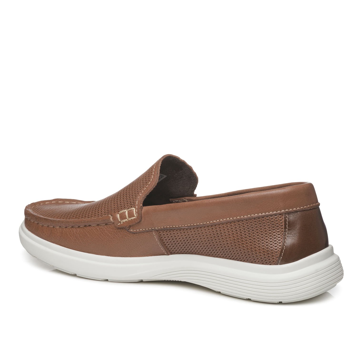Mocassim Pegada Masculino em Couro Pinhão 142202-03 Pinhão 4