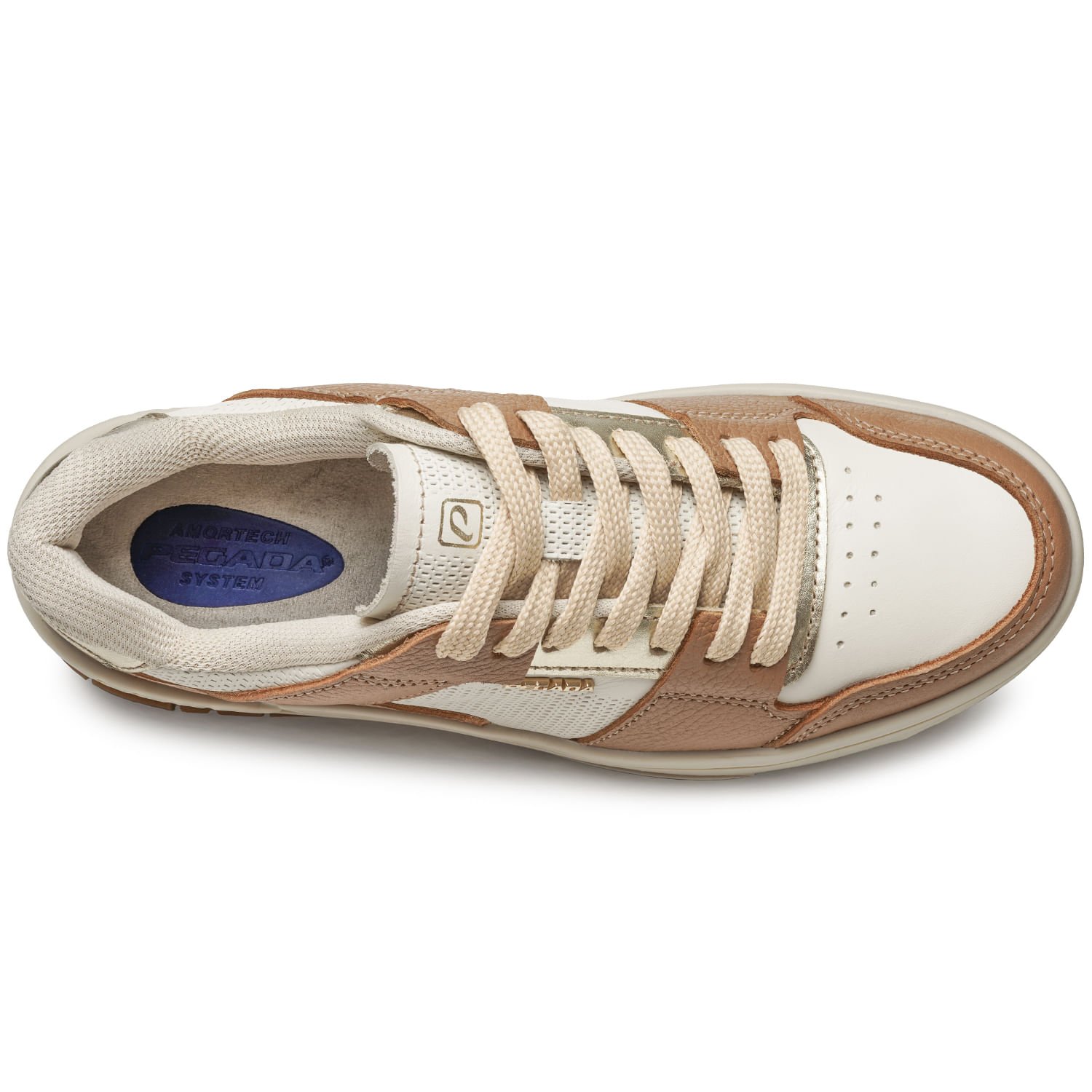 Tênis Pegada Feminino em Couro Milk 212602-05 Milk 7