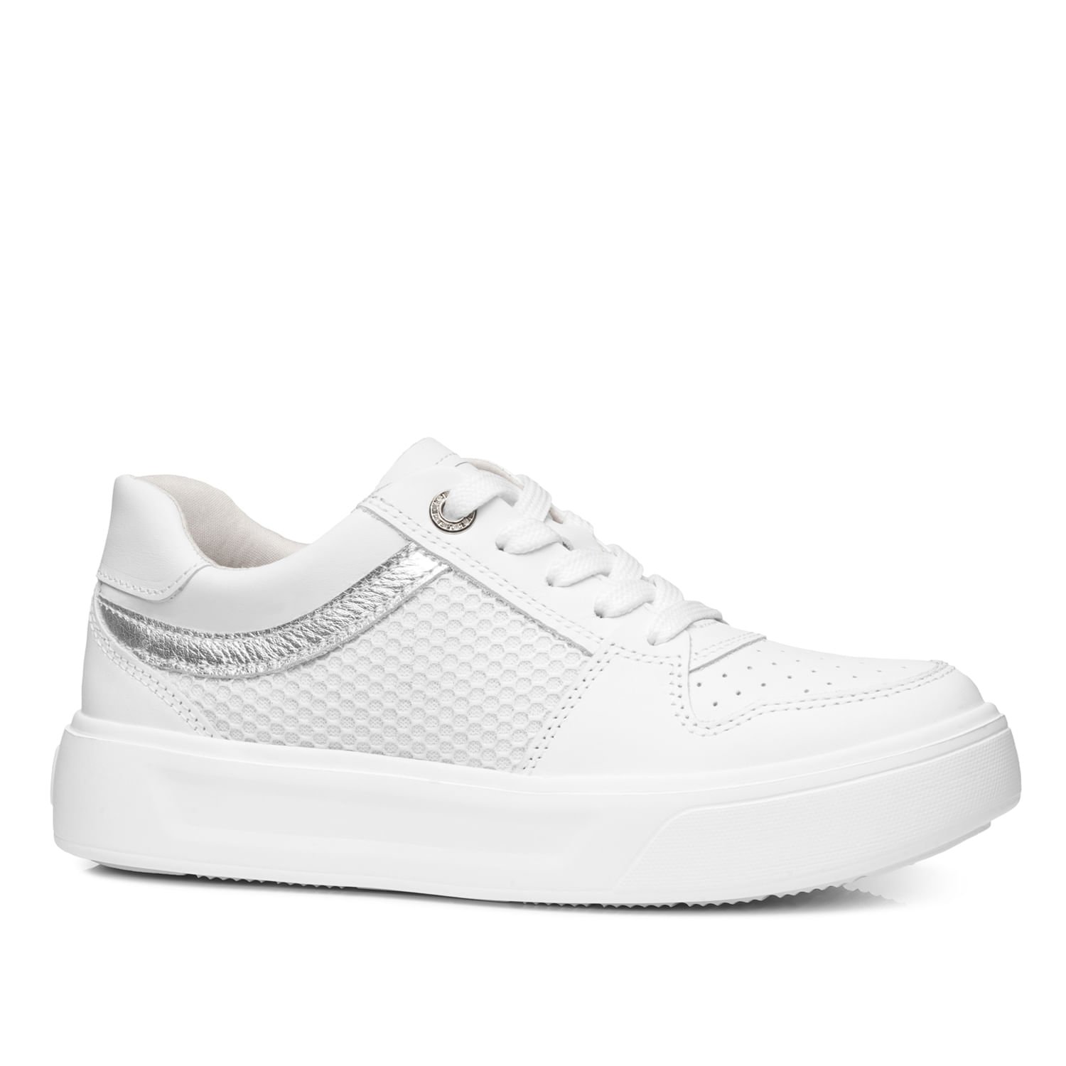 Tênis Pegada Feminino em Couro Branco 211213-11