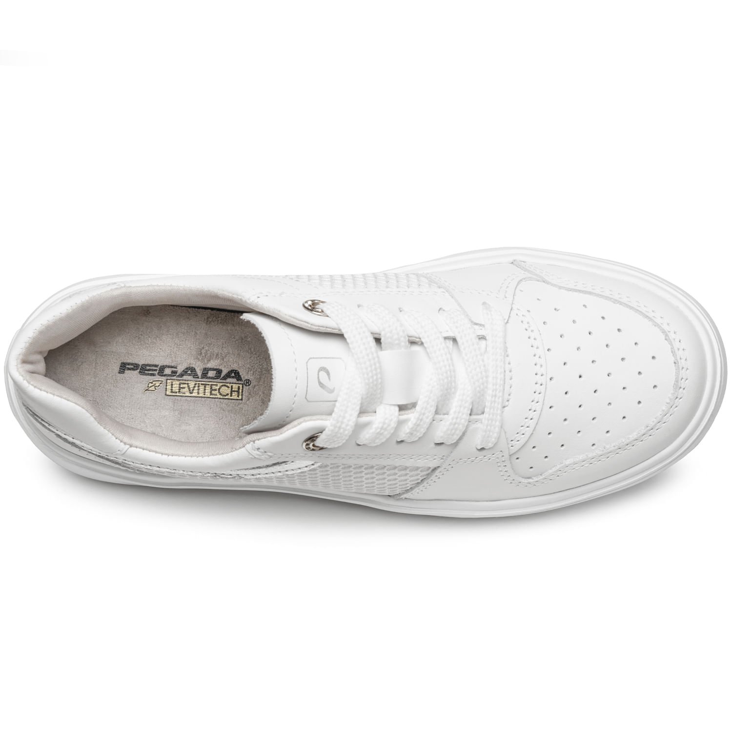 Tênis Pegada Feminino em Couro Branco 211213-11 Branco 6