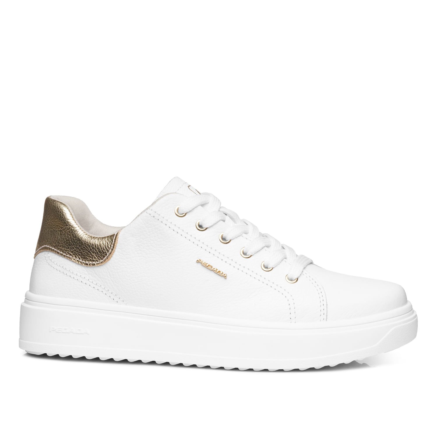 Tênis Pegada Feminino em Couro Branco 211303-05