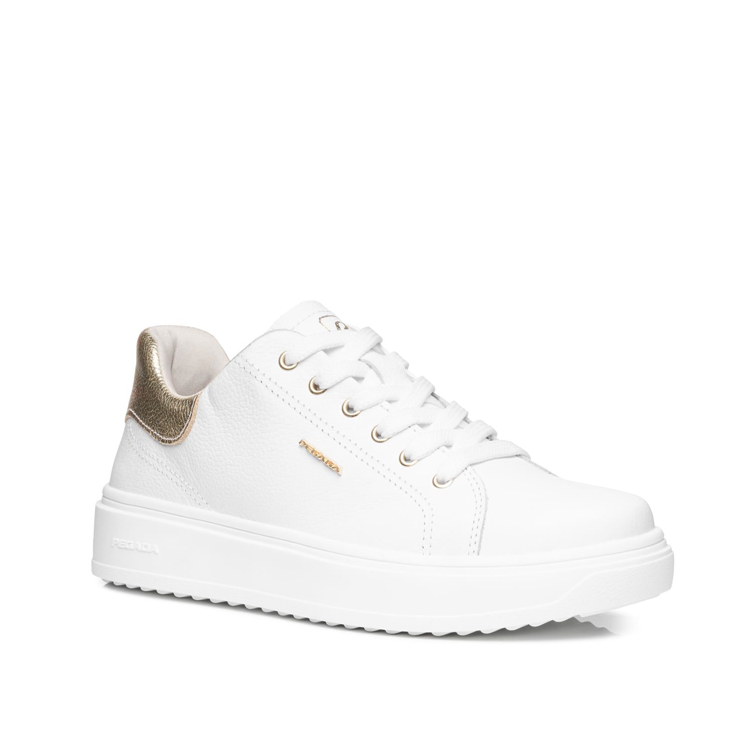 Tênis Pegada Feminino em Couro Branco 211303-05 Branco 2