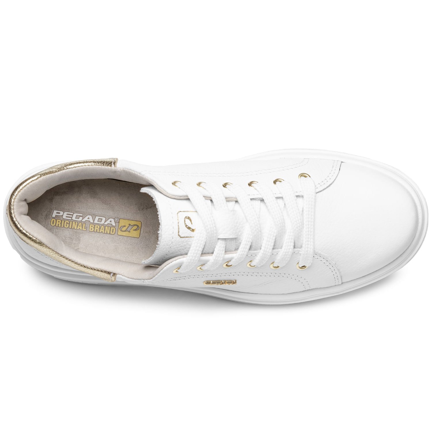 Tênis Pegada Feminino em Couro Branco 211303-05 Branco 5