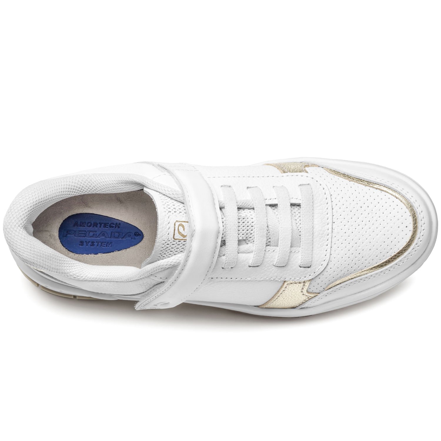 Tênis Pegada Feminino em Couro Branco 212607-01 Branco 6